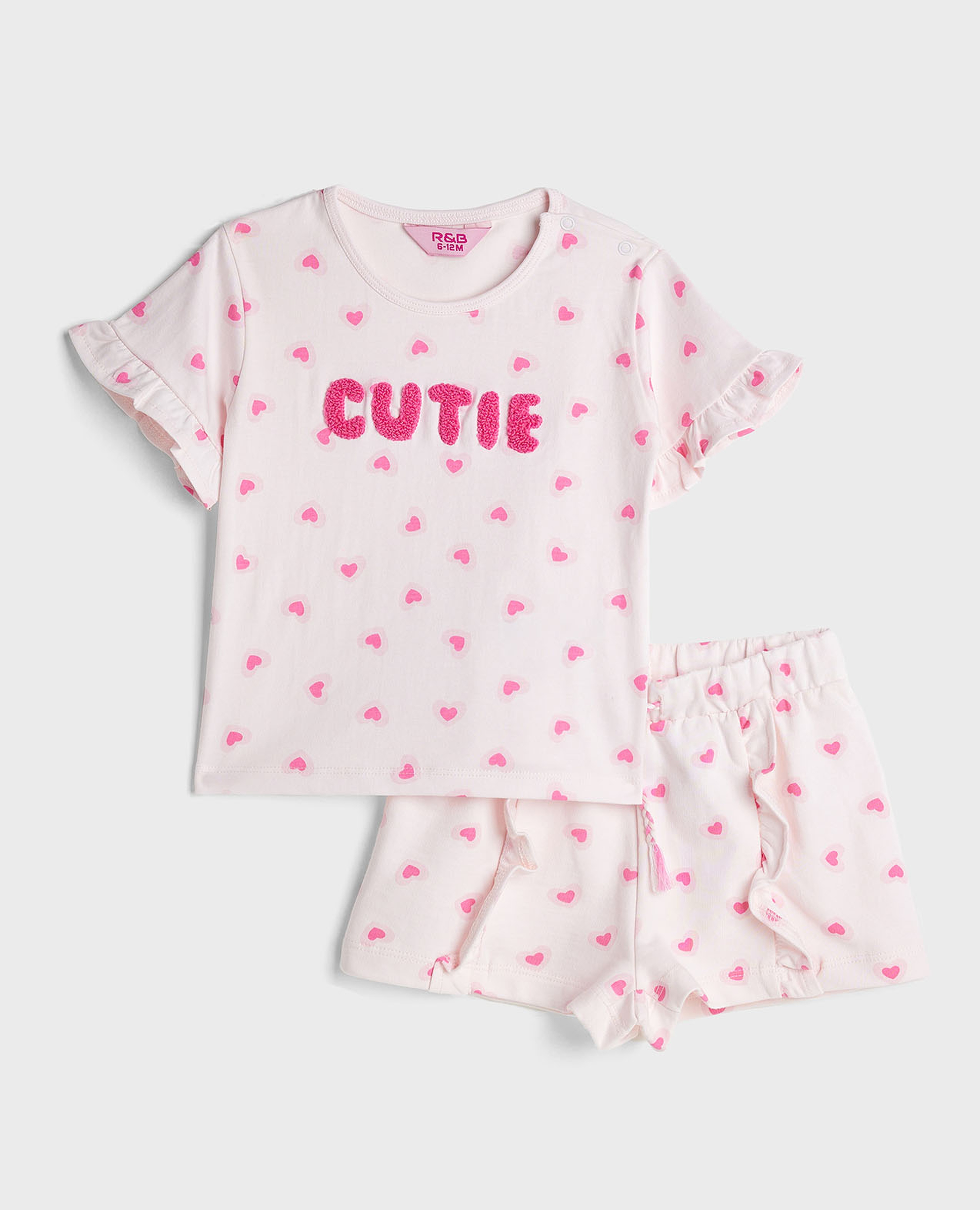 طقم توب مطرز مع شورت