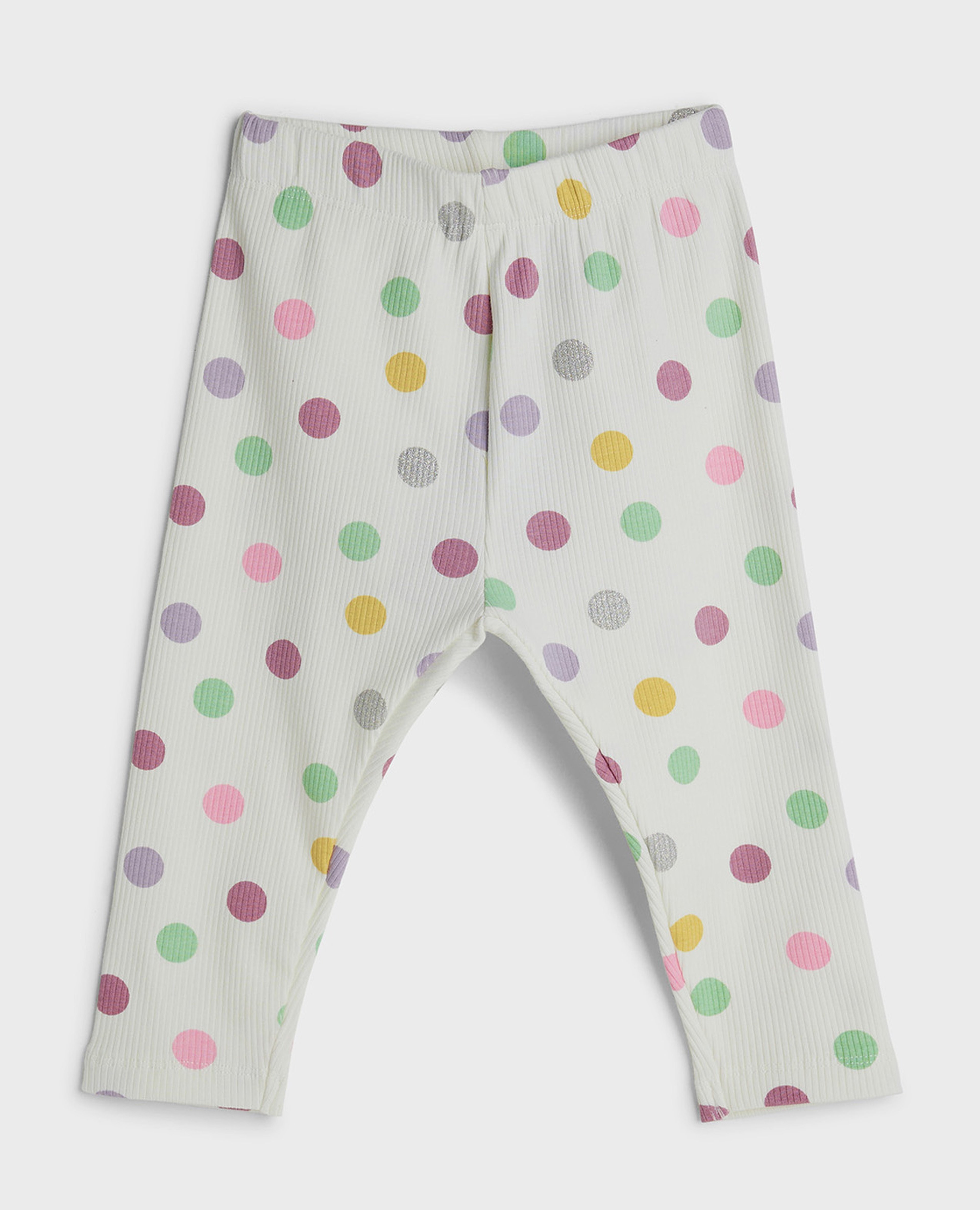 ليقنز بطبعة منقطة وخصر مطاطي