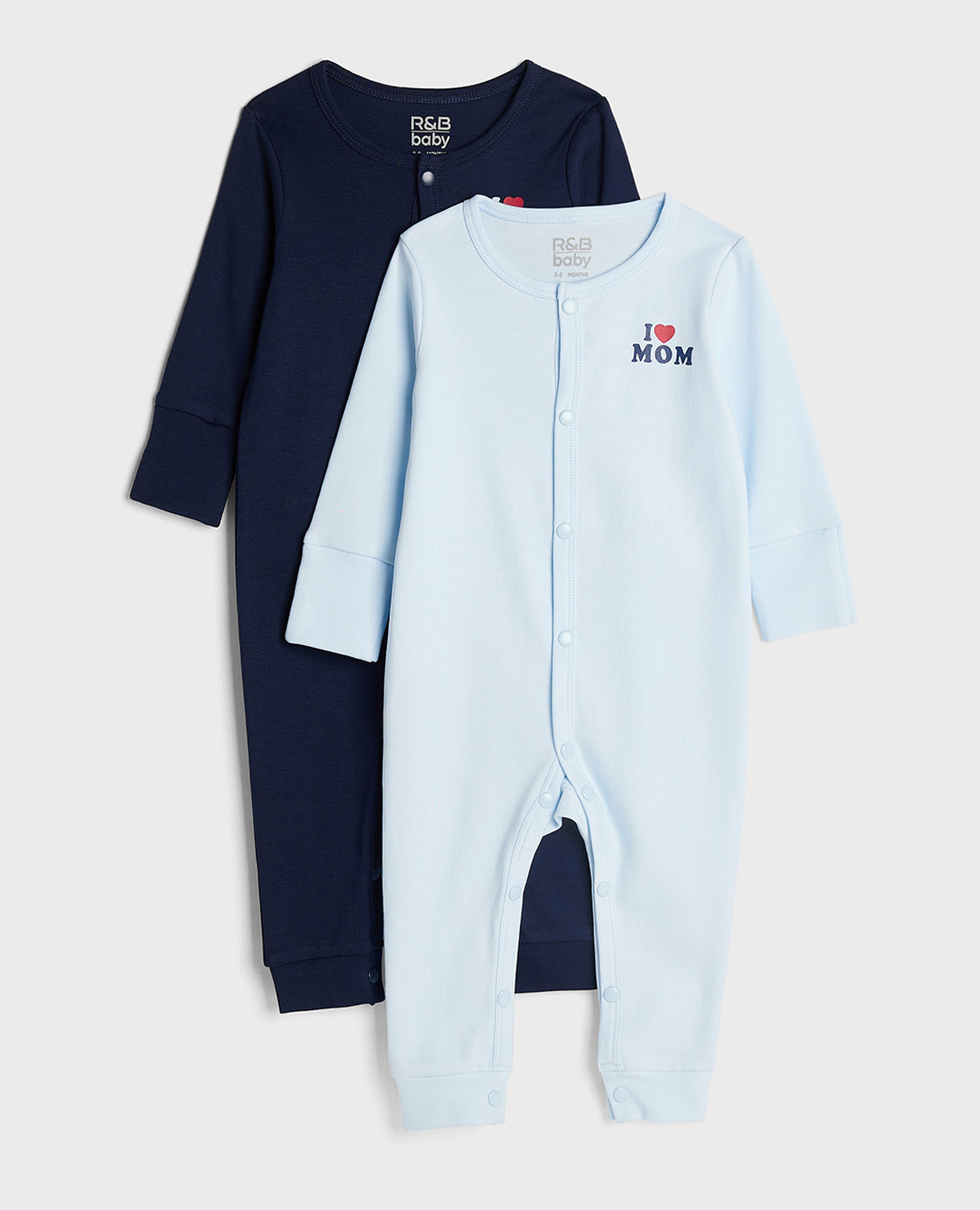 Pack of 2 Print Detail Sleepsuits