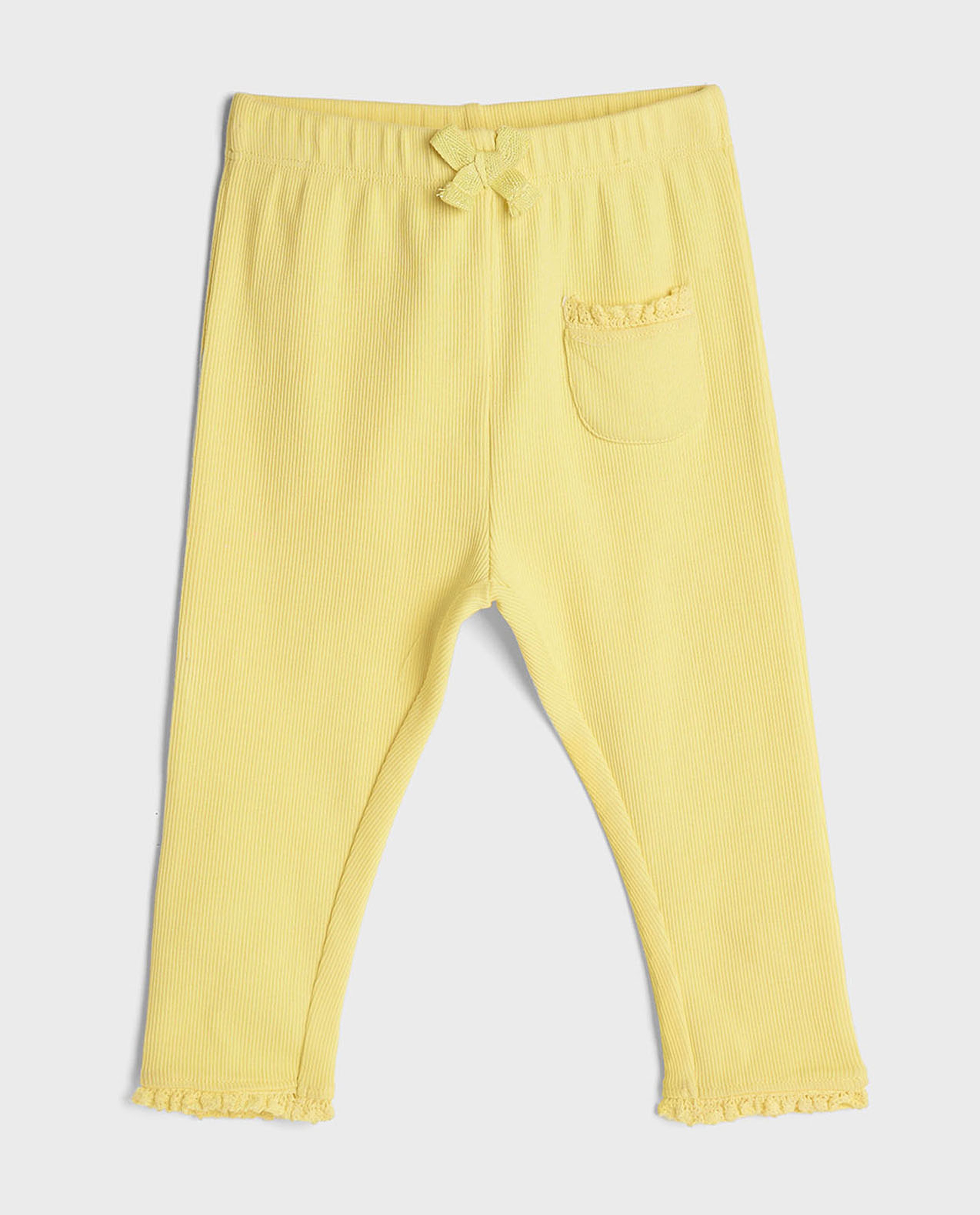 Pocket Detail Pants with Drawstring Closure