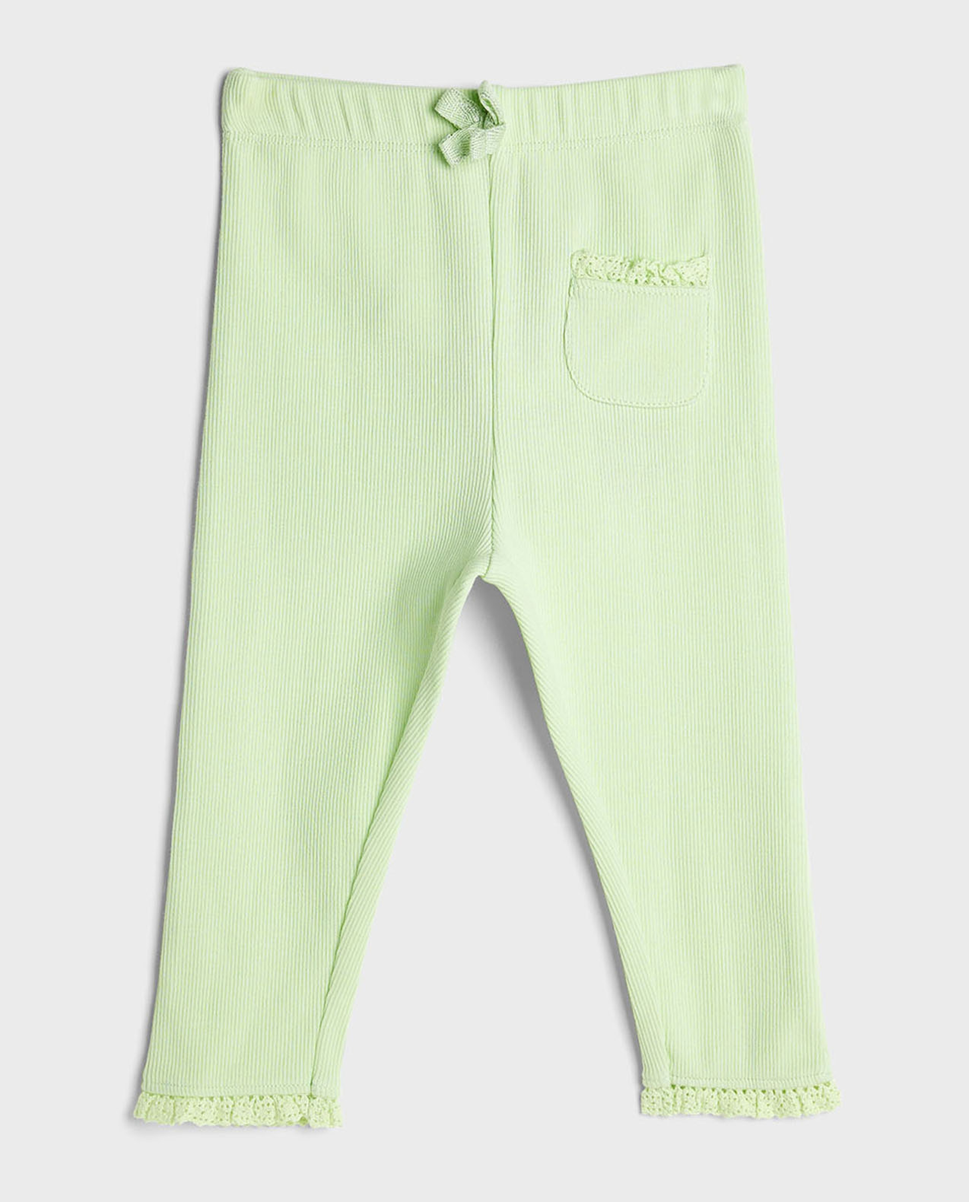 Pocket Detail Pants with Drawstring Closure