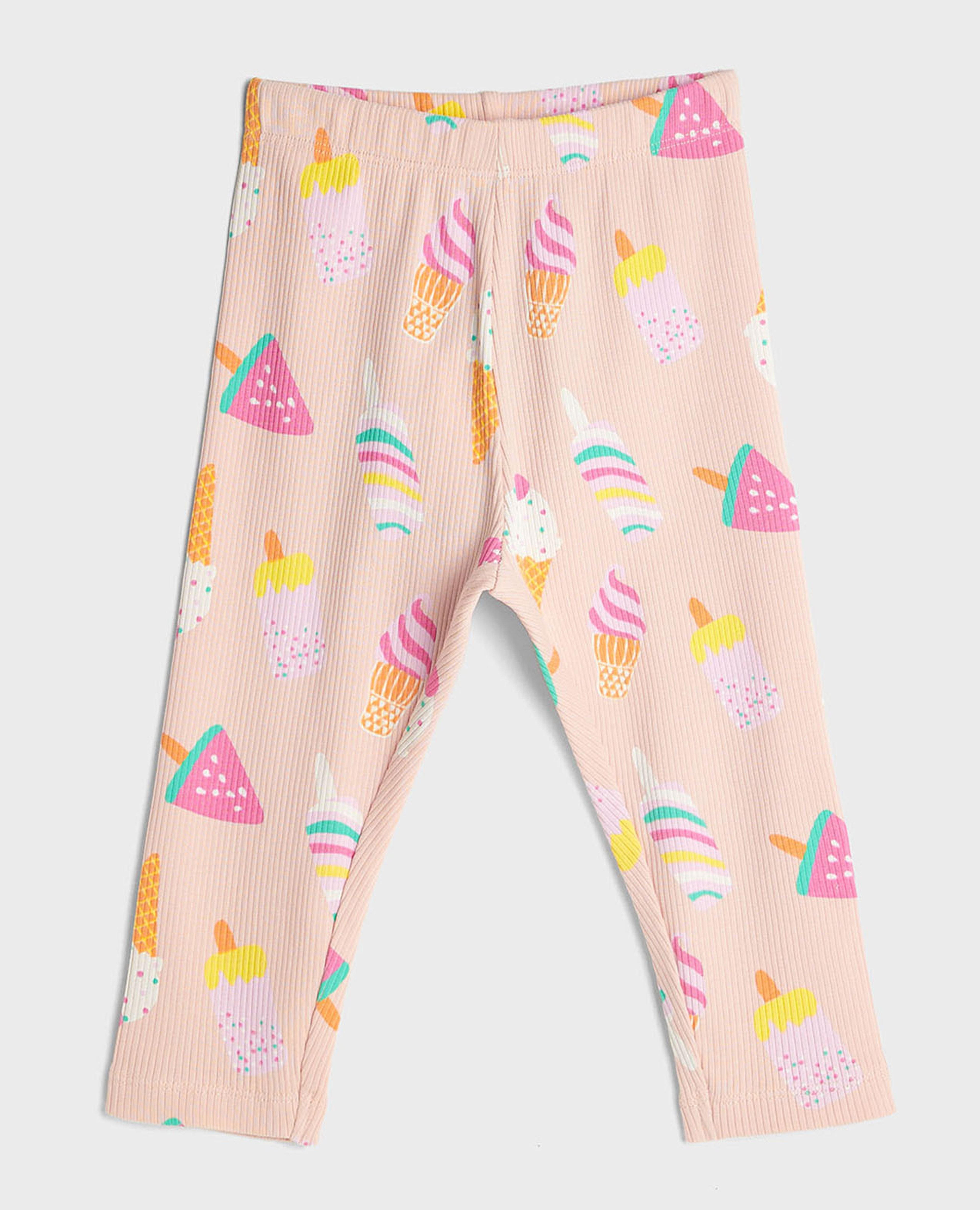 ليقنز بطبعة آيس كريم وخصر مطاطي