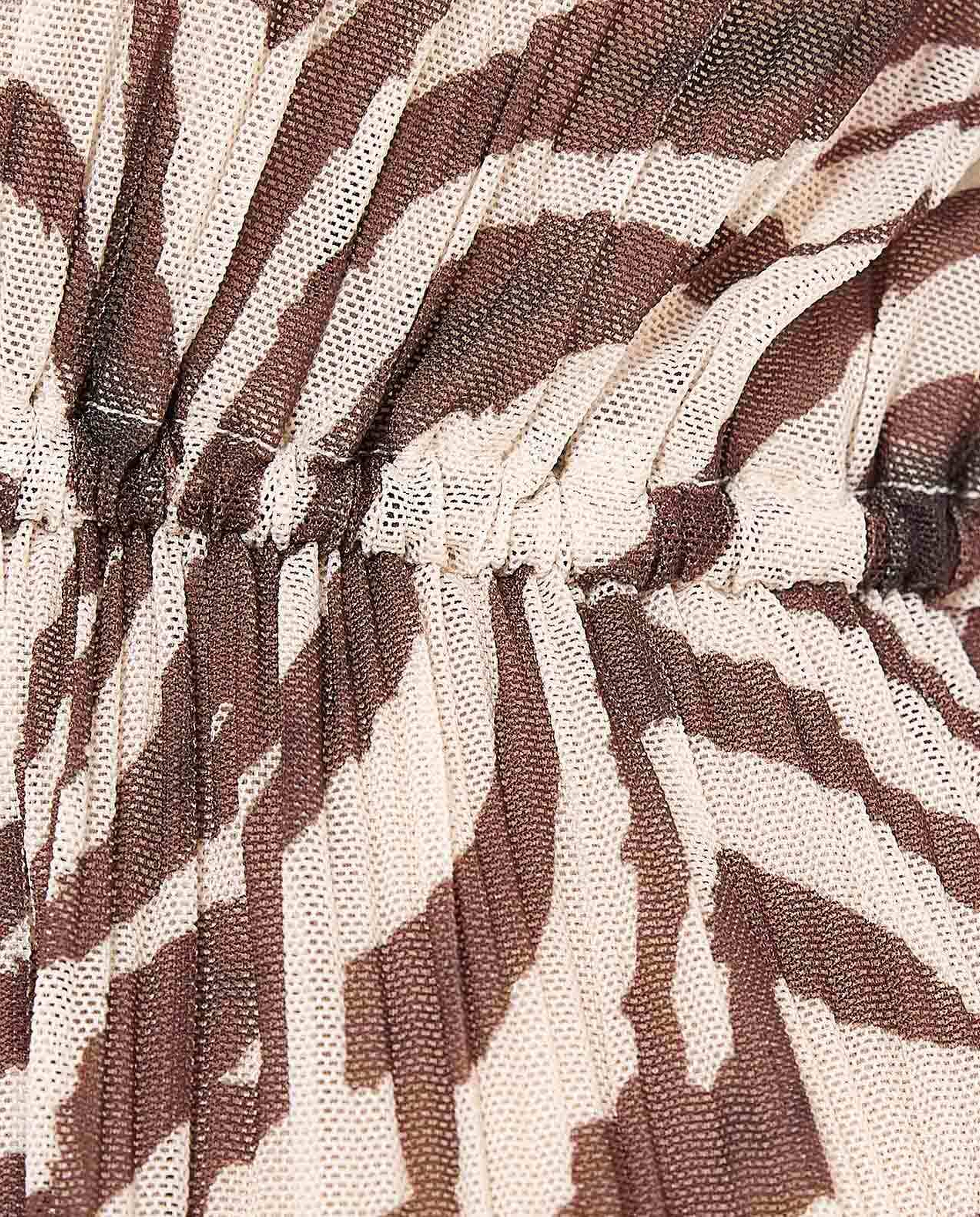 Patterned Midaxi Dress with Mock Neck and Long Sleeves