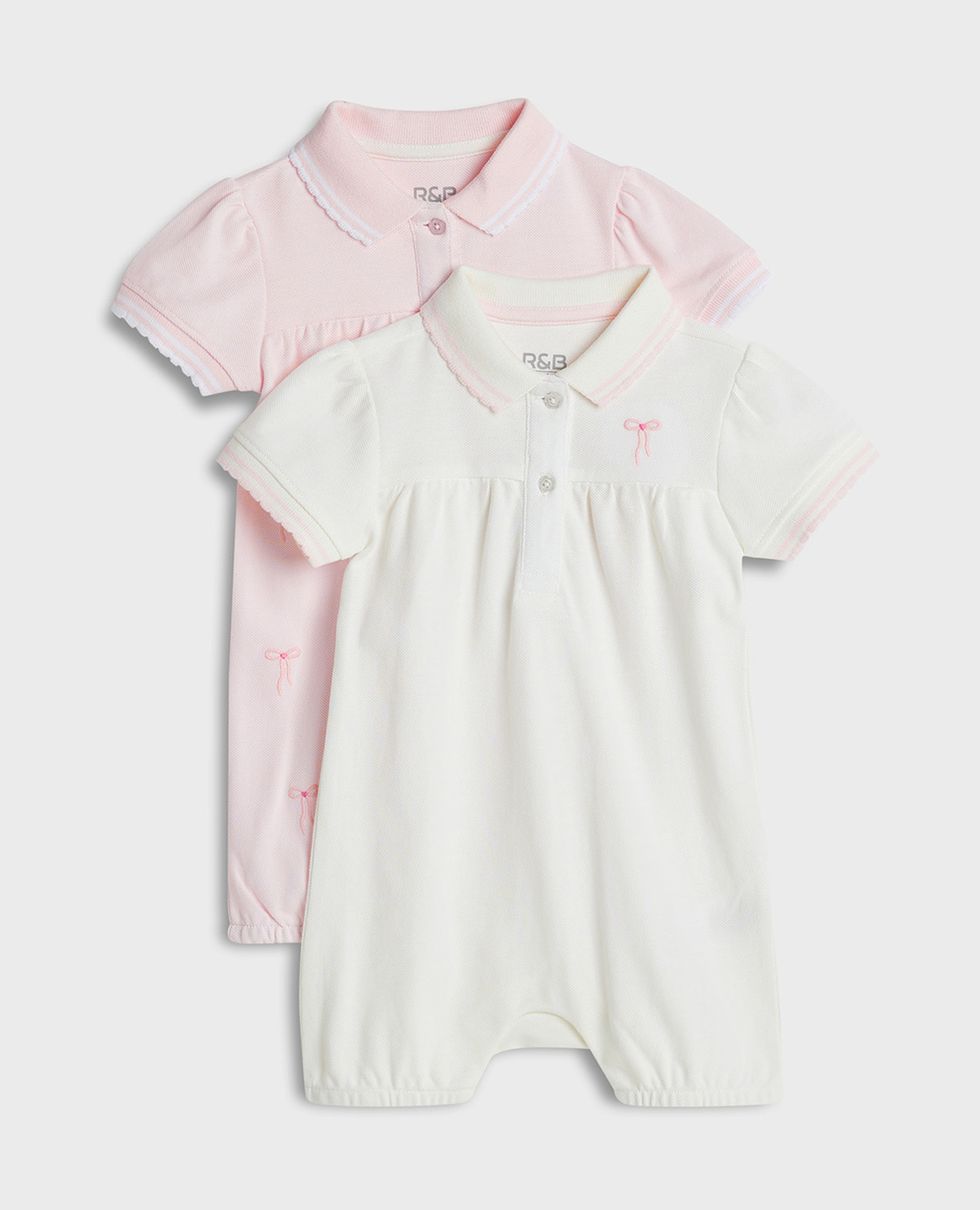 Pack of 2 Embroidered Rompers