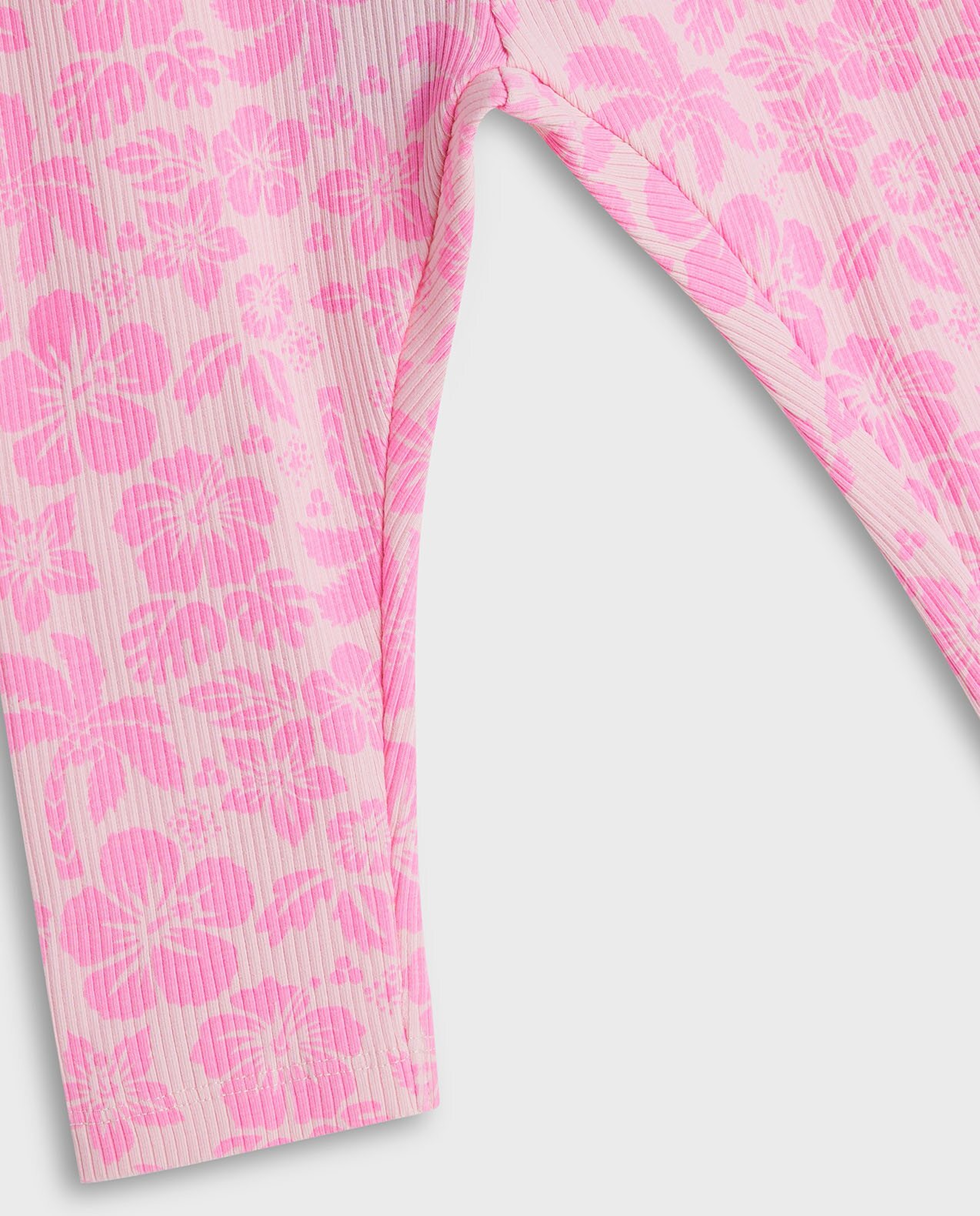 Floral Printed Leggings with Elastic Waist