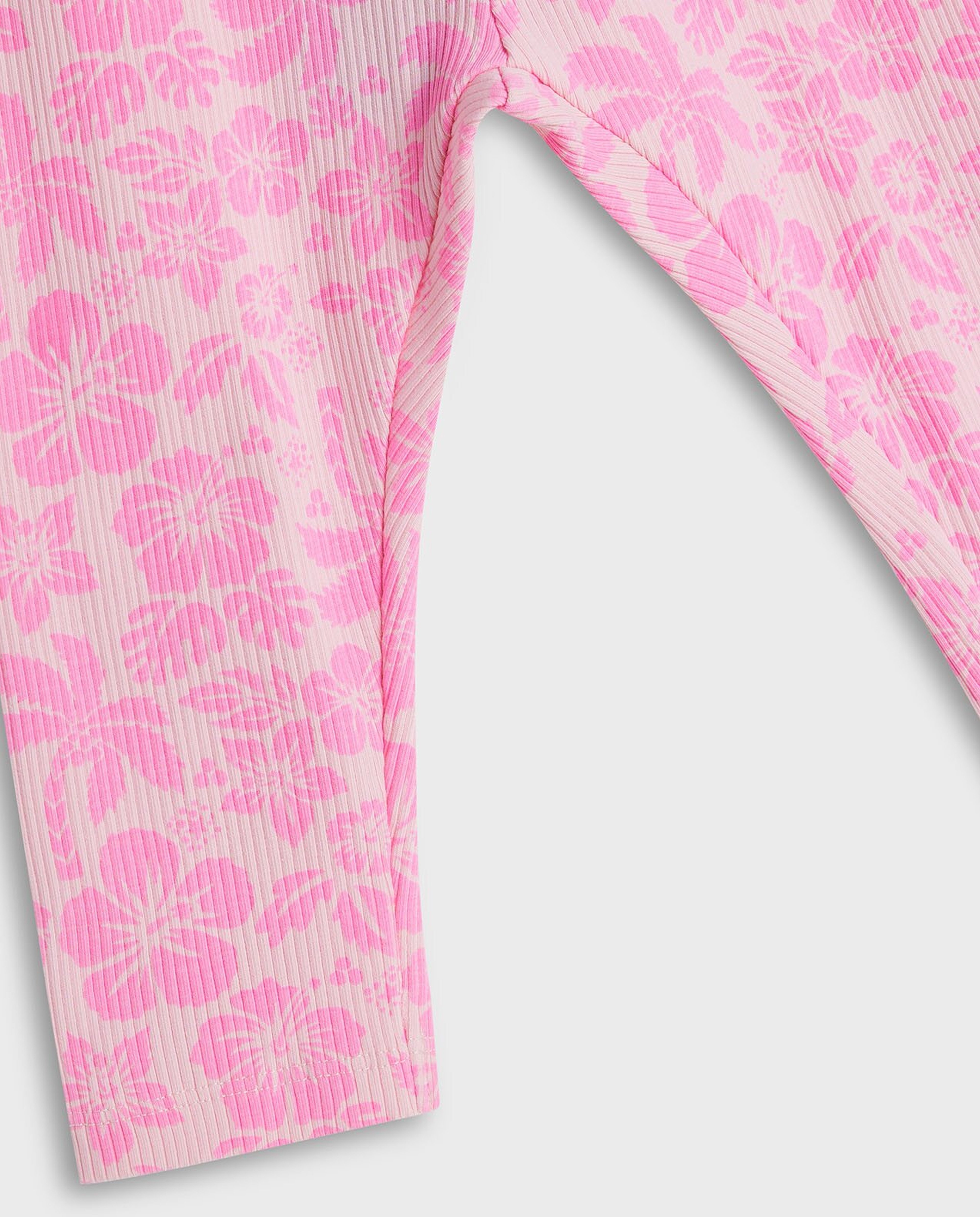 Floral Printed Leggings with Elastic Waist