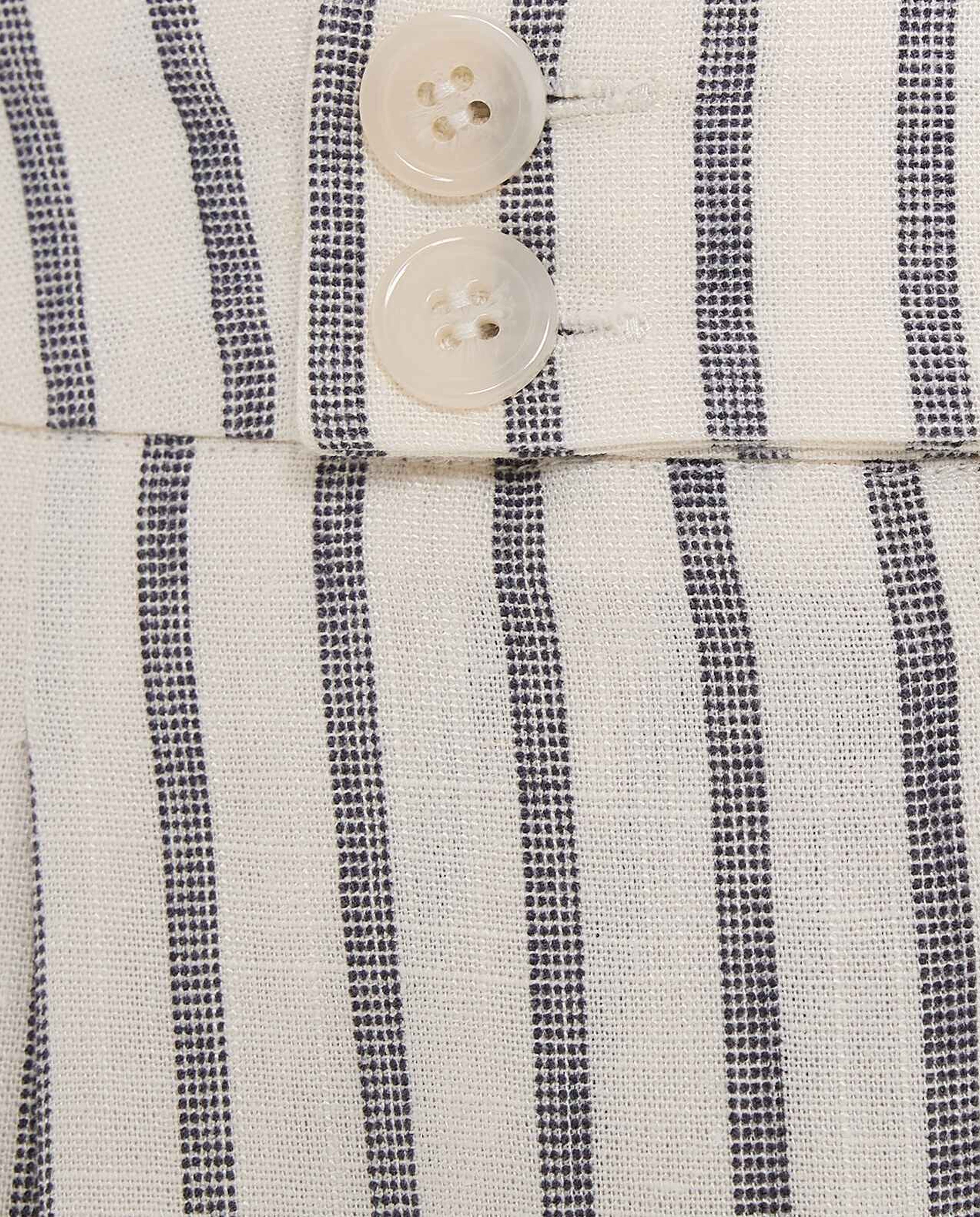 Striped Wide Leg Pants with Button Closure