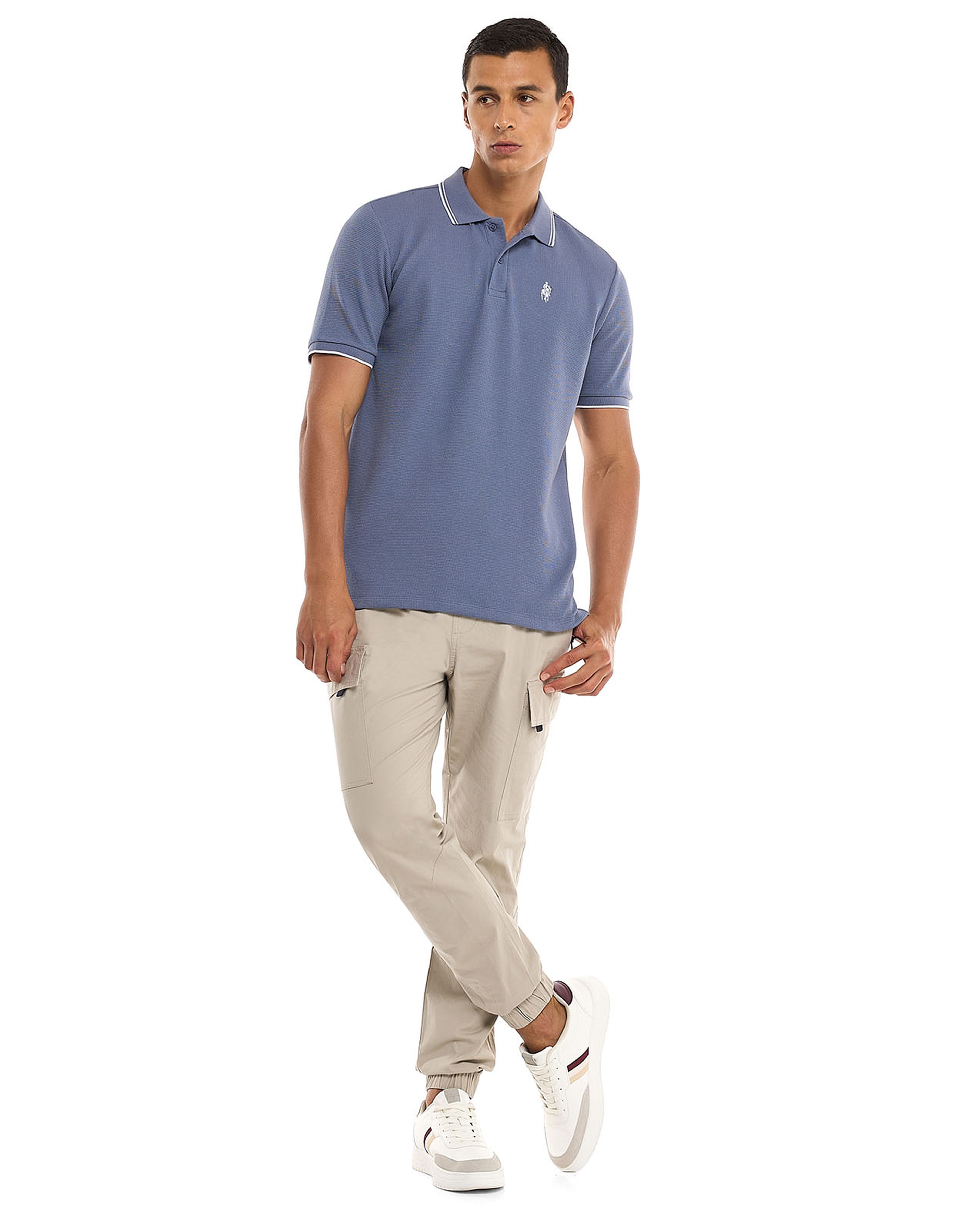 Logo Detail Polo T-Shirt with Short Sleeves