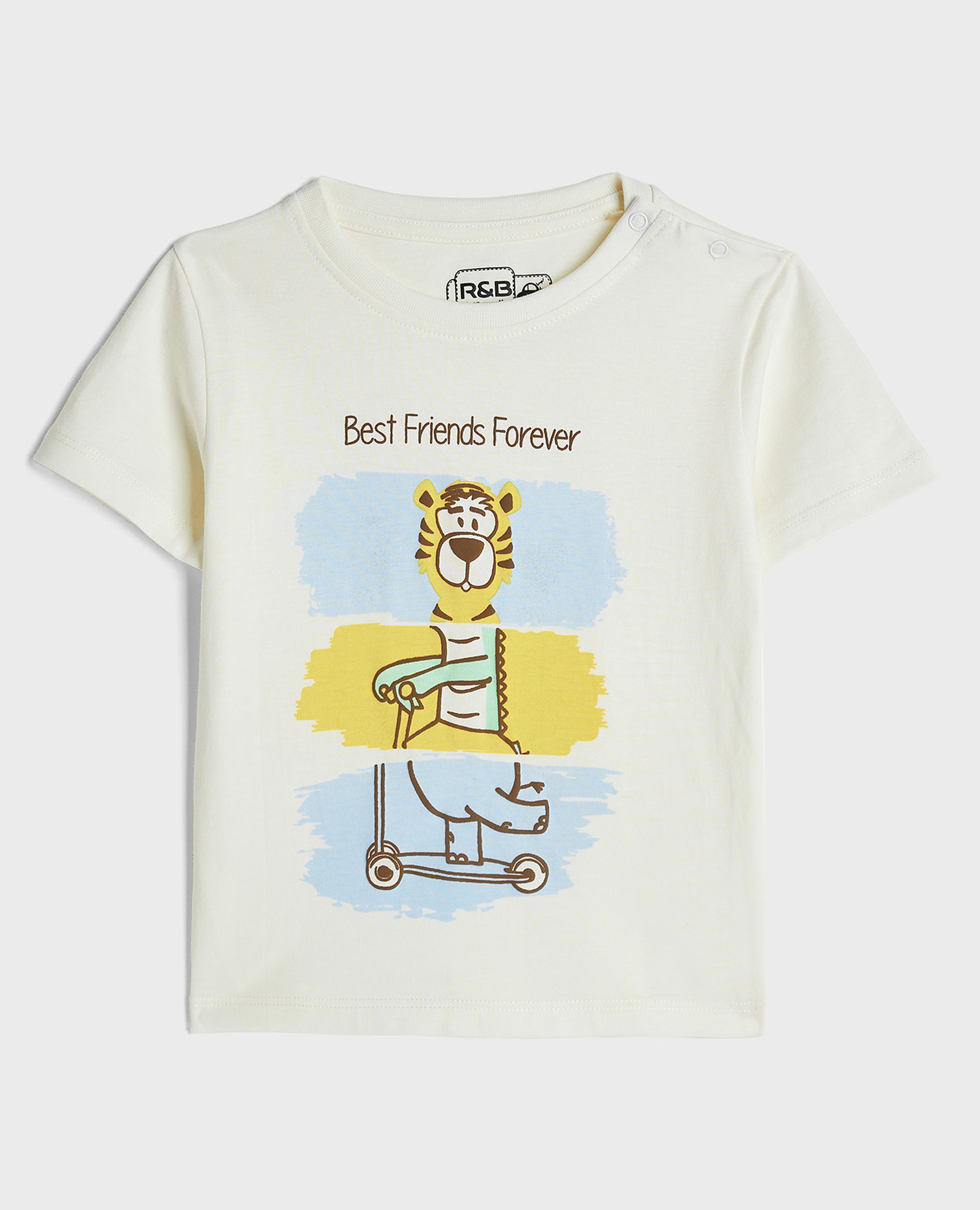 Printed T-Shirt with Crew Neck and Short Sleeves