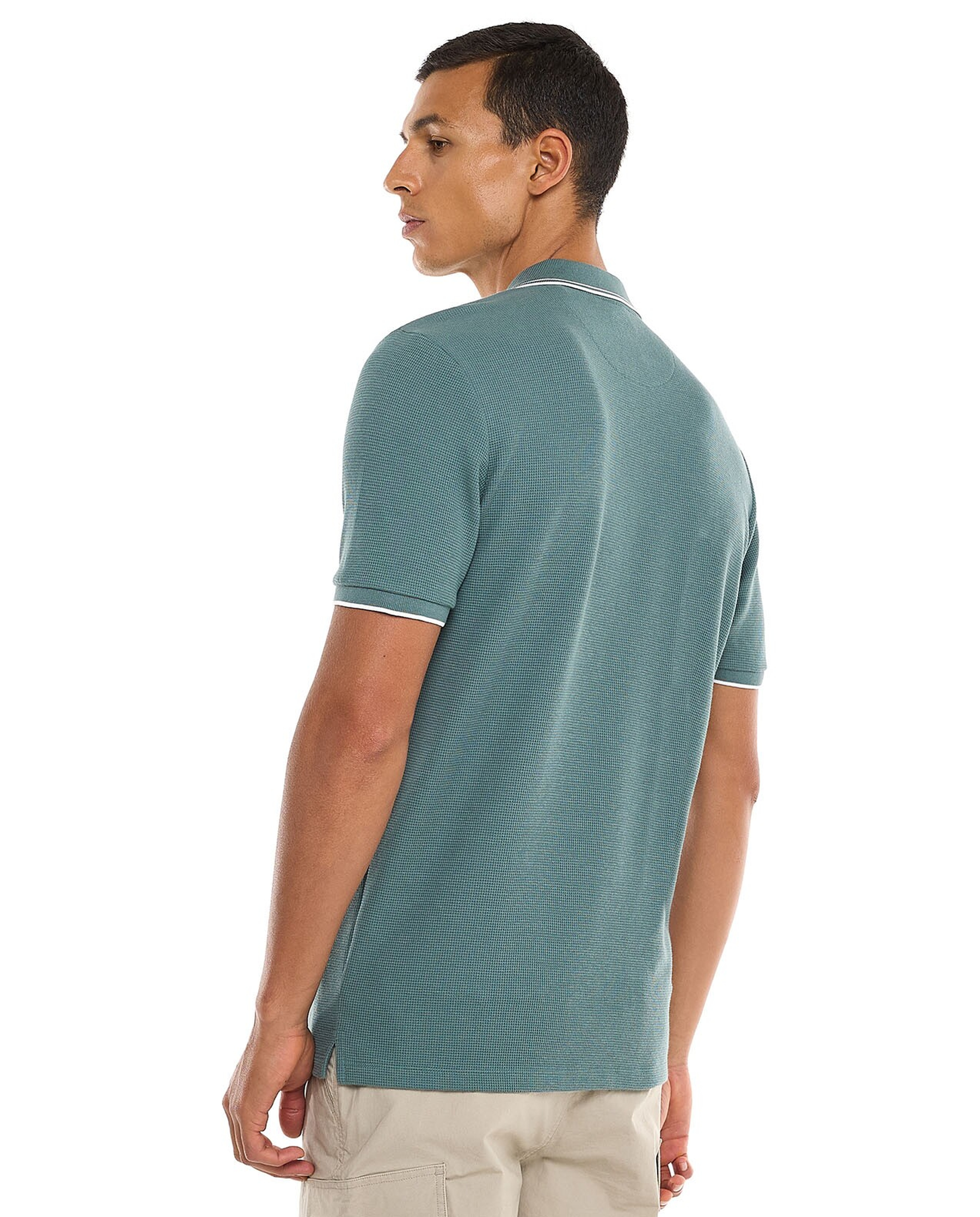 Logo Detail Polo T-Shirt with Short Sleeves