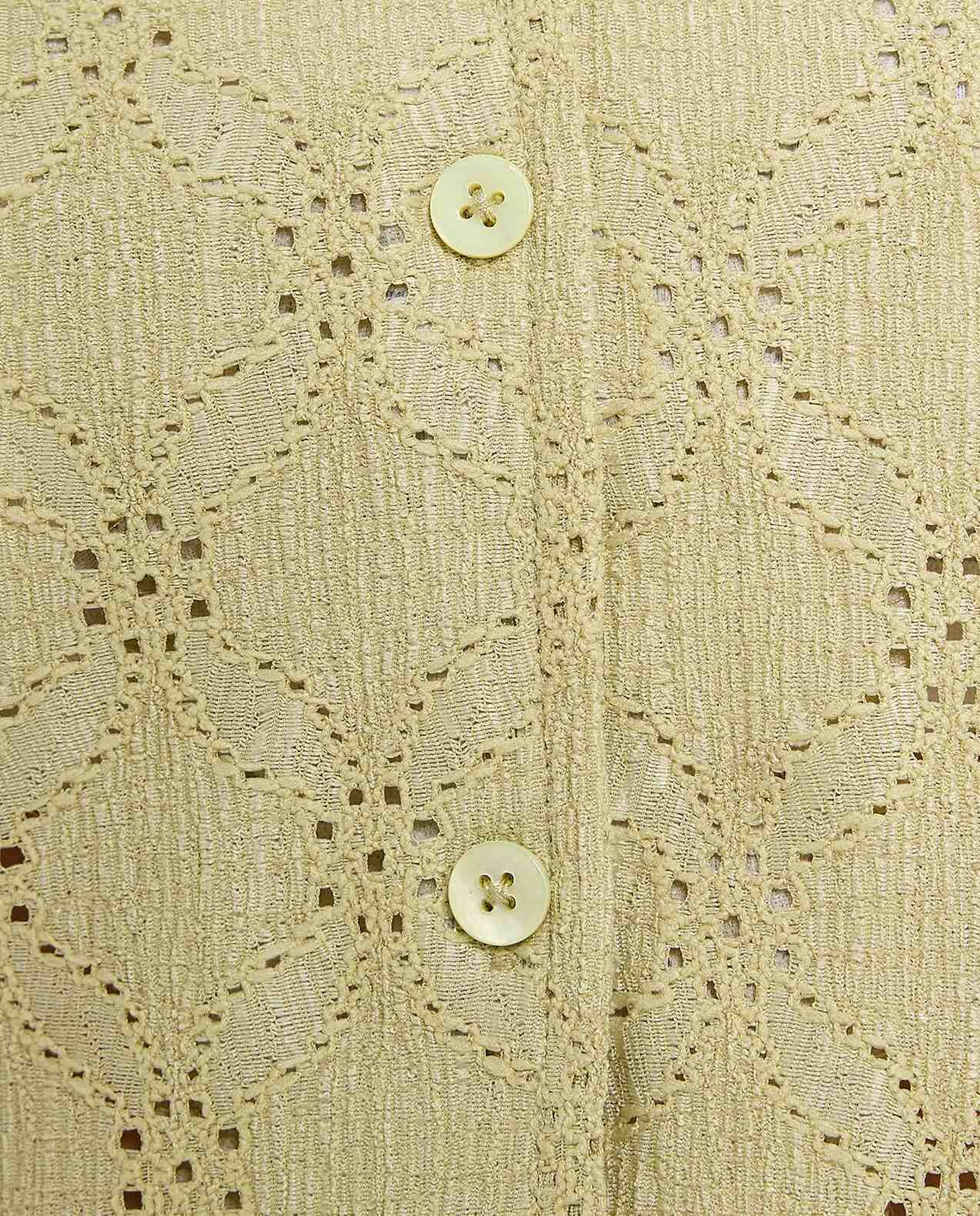 Schiffli Shirt with Revere Collar and Short Sleeves