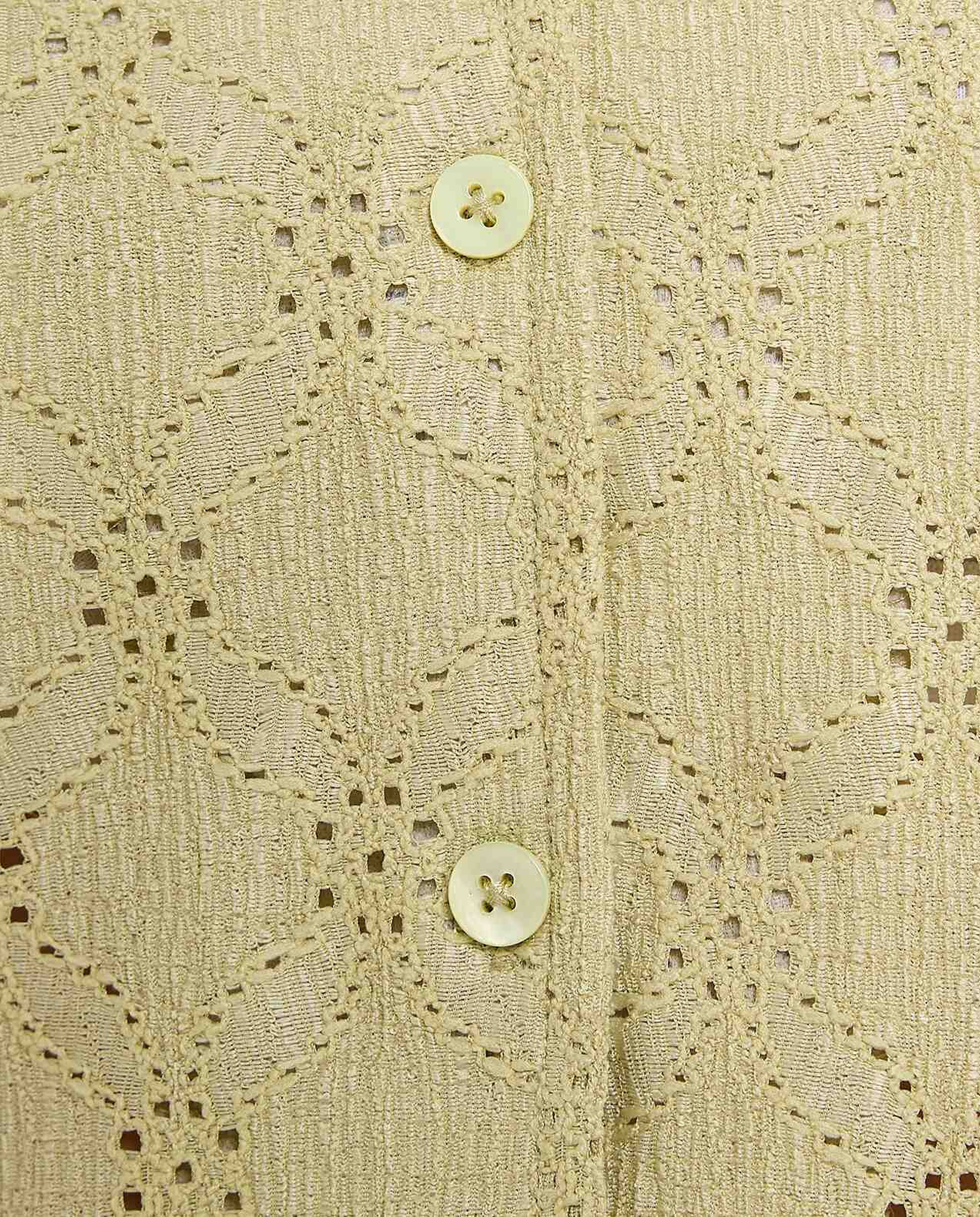 Schiffli Shirt with Revere Collar and Short Sleeves