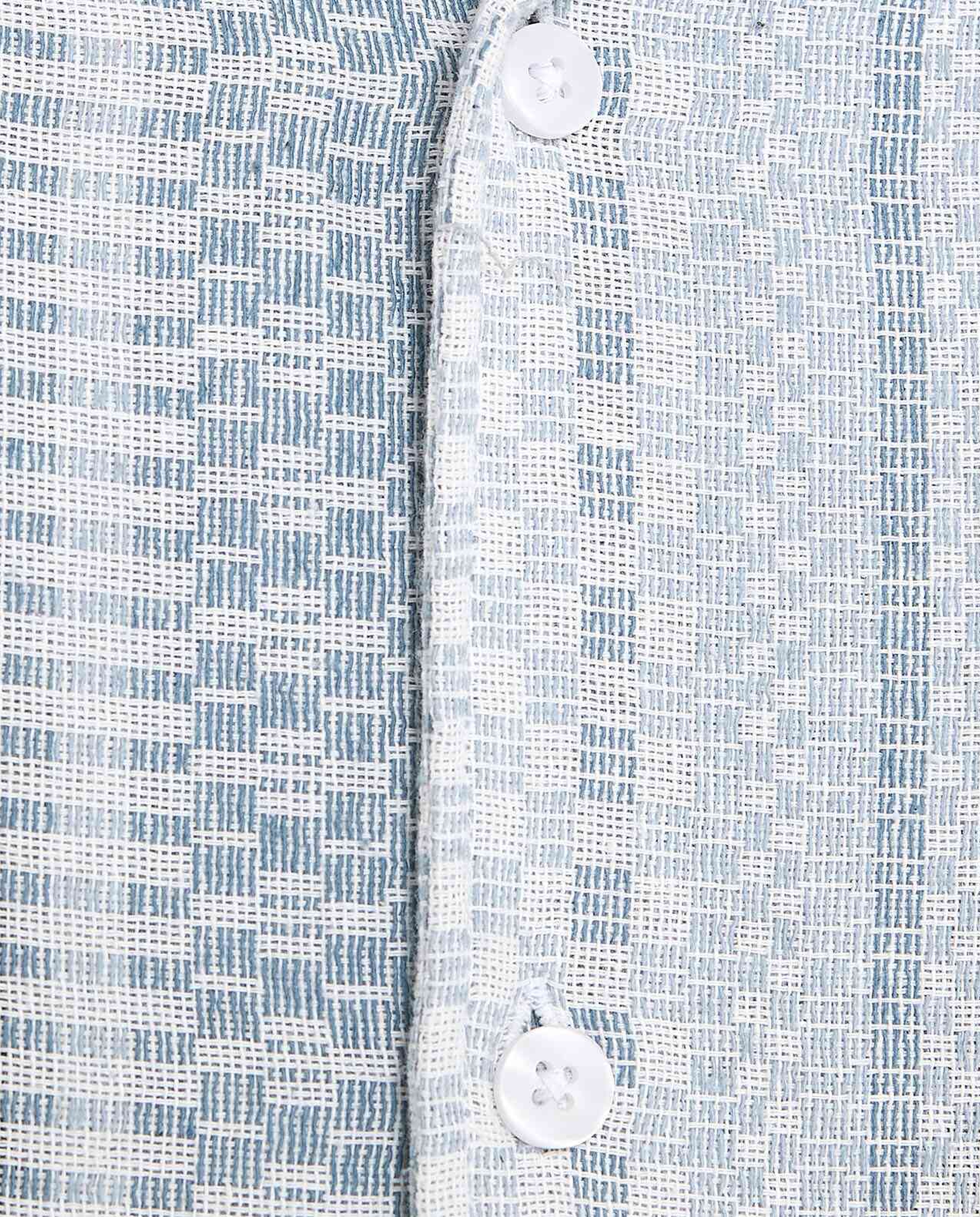 Patterned Shirt with Revere Collar and Short Sleeves