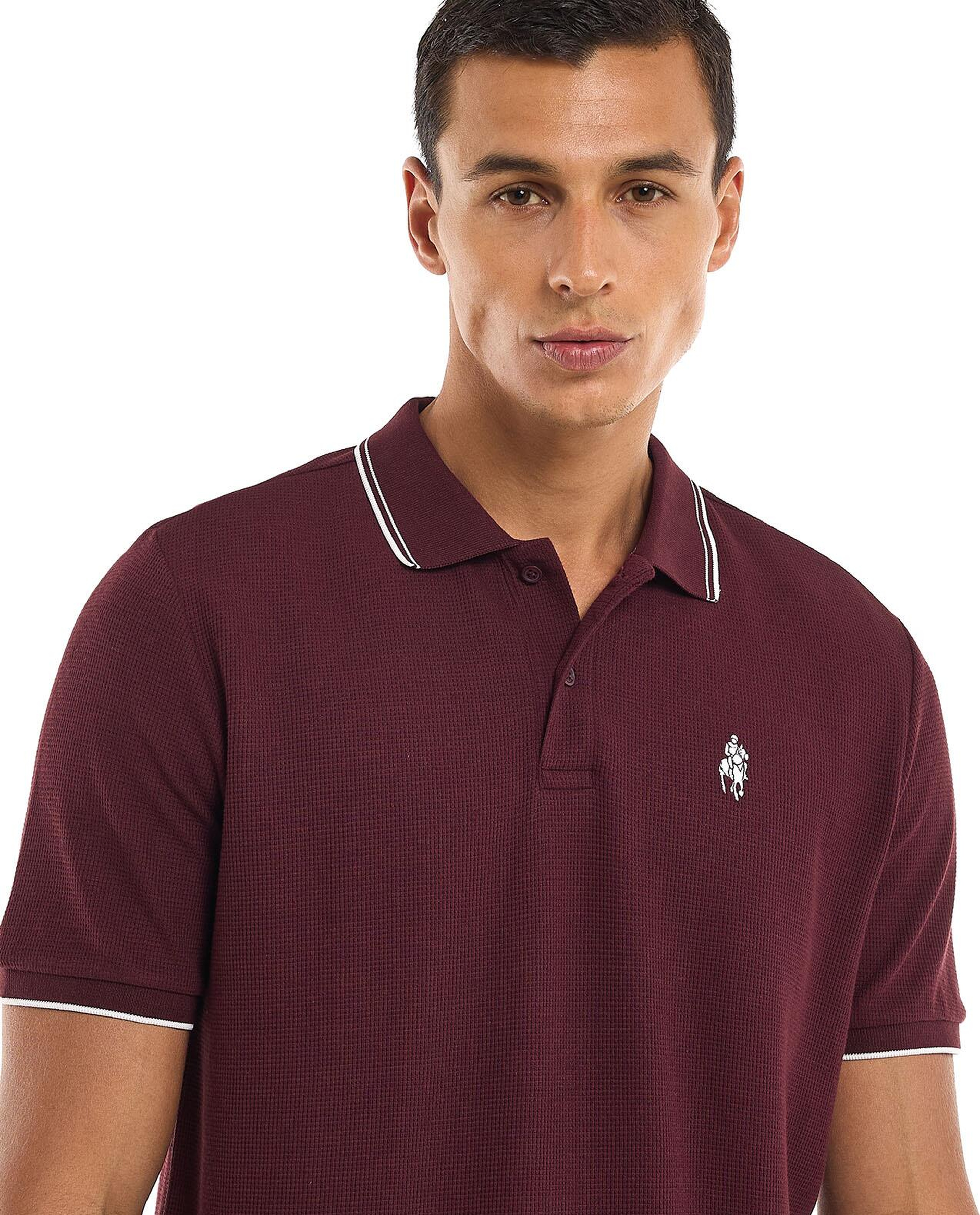 Logo Detail Polo T-Shirt with Short Sleeves