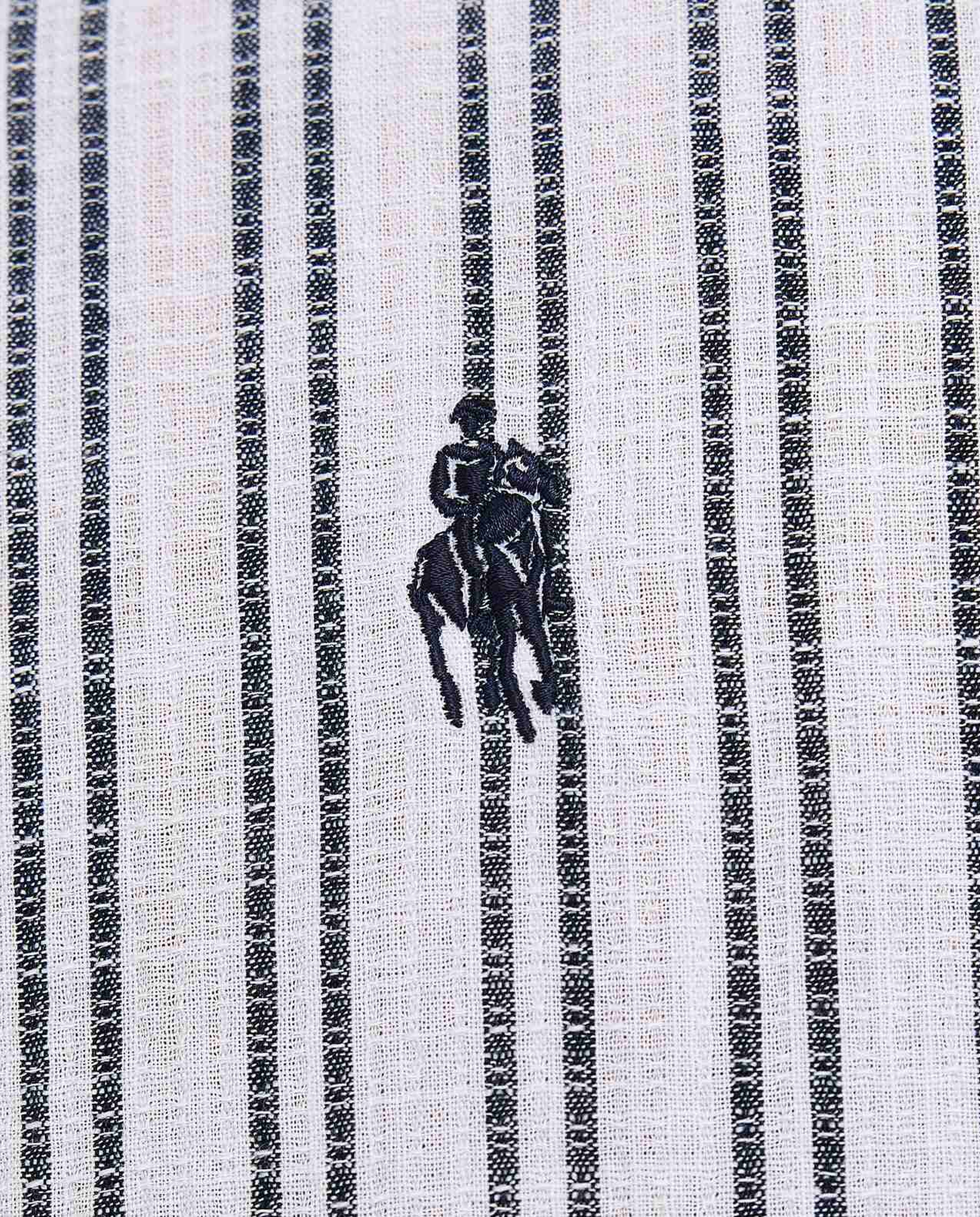 Striped Shirt with Classic Collar and Long Sleeves