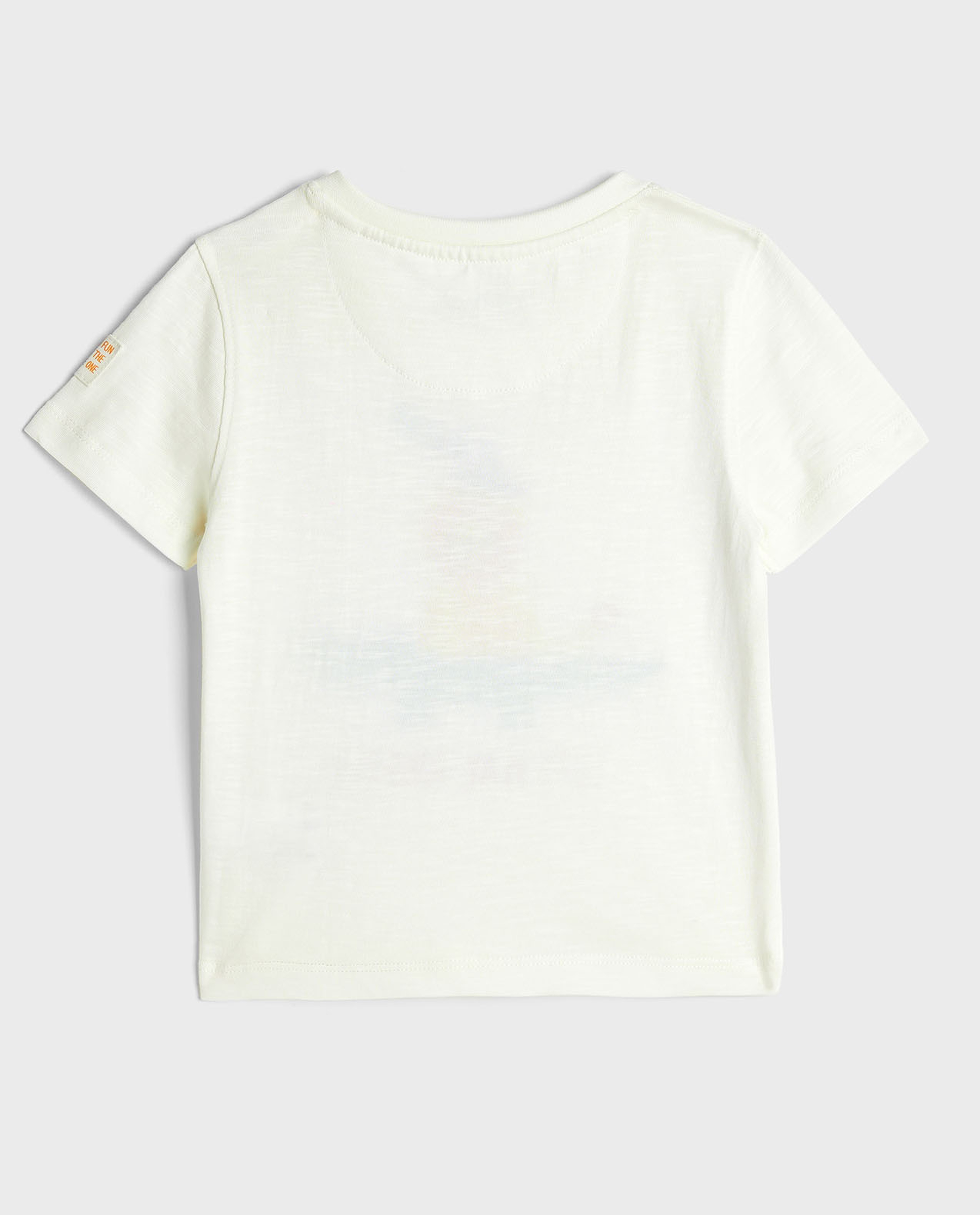 Embroidered T-Shirt with Crew Neck and Short Sleeves