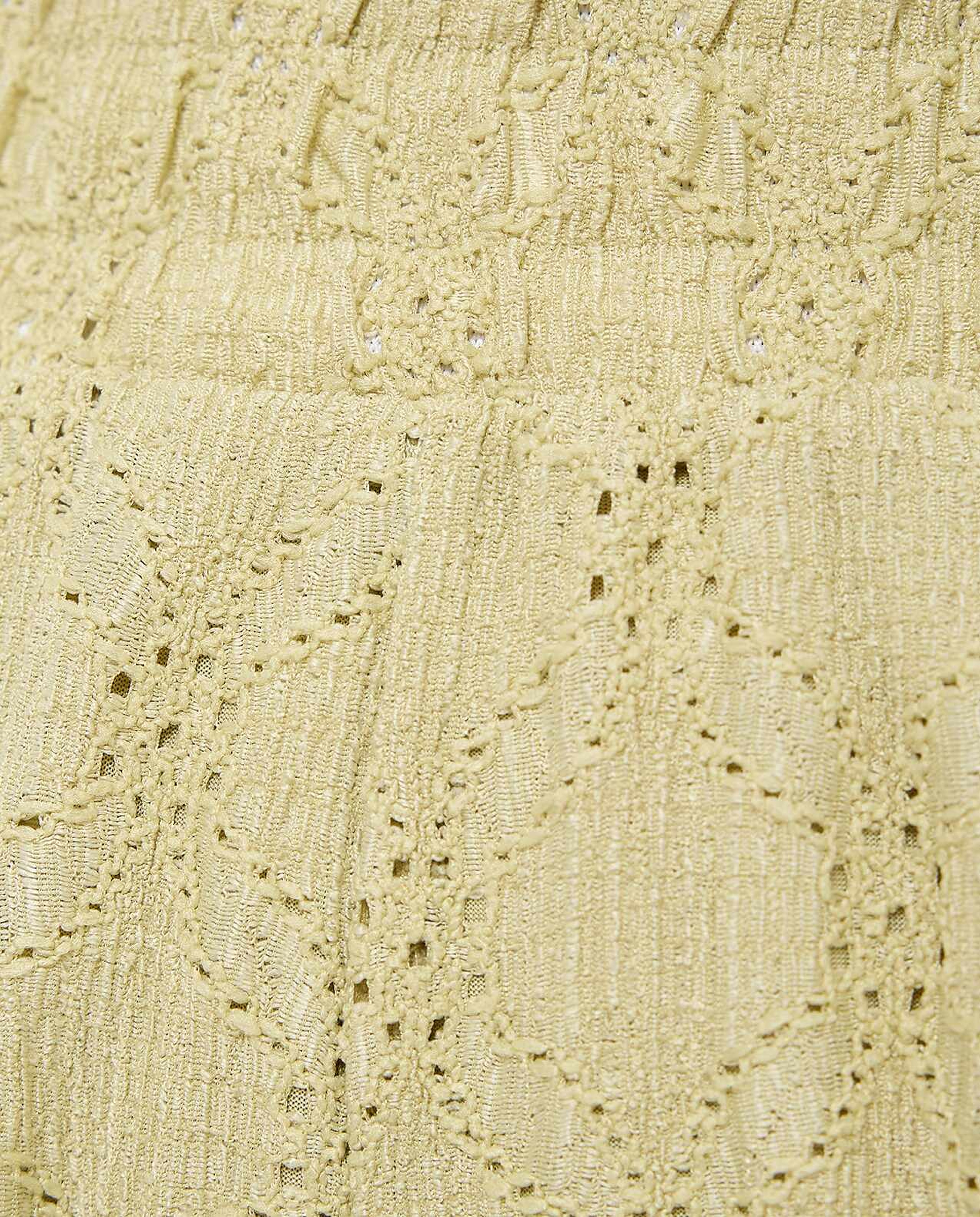 Schiffli Wide Leg Pants with Elastic Waist