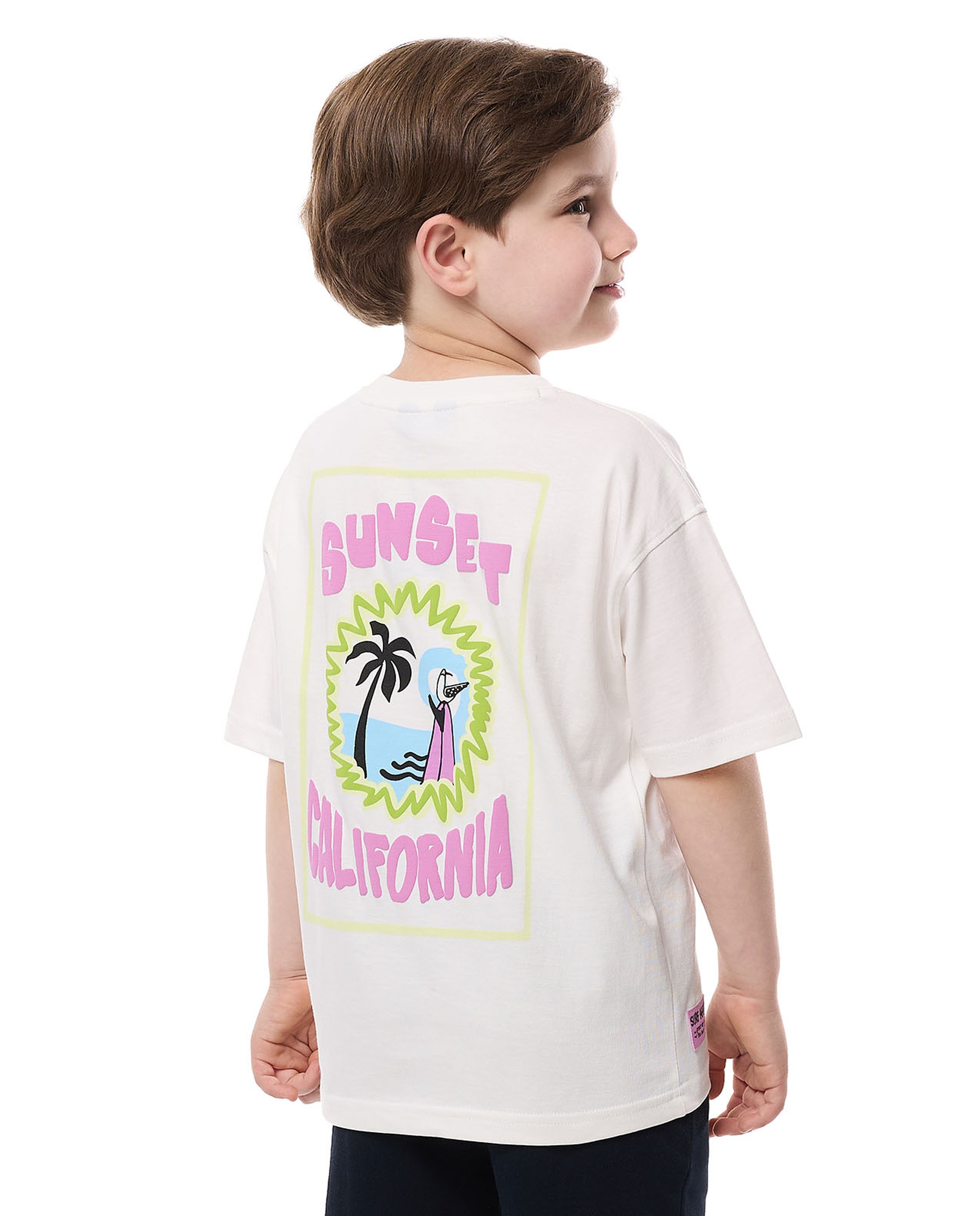 Printed T-Shirt with Crew Neck and Short Sleeves