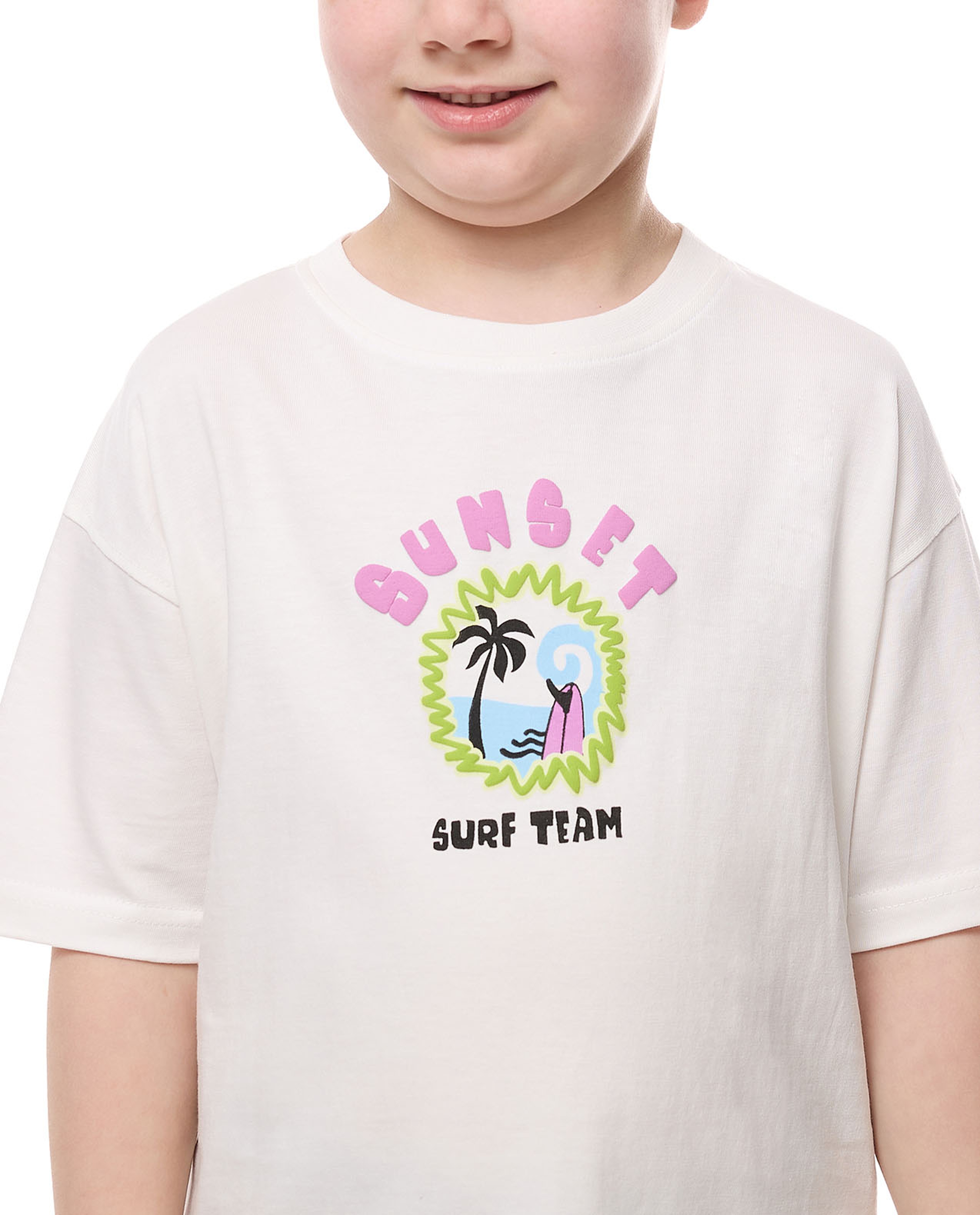 Printed T-Shirt with Crew Neck and Short Sleeves