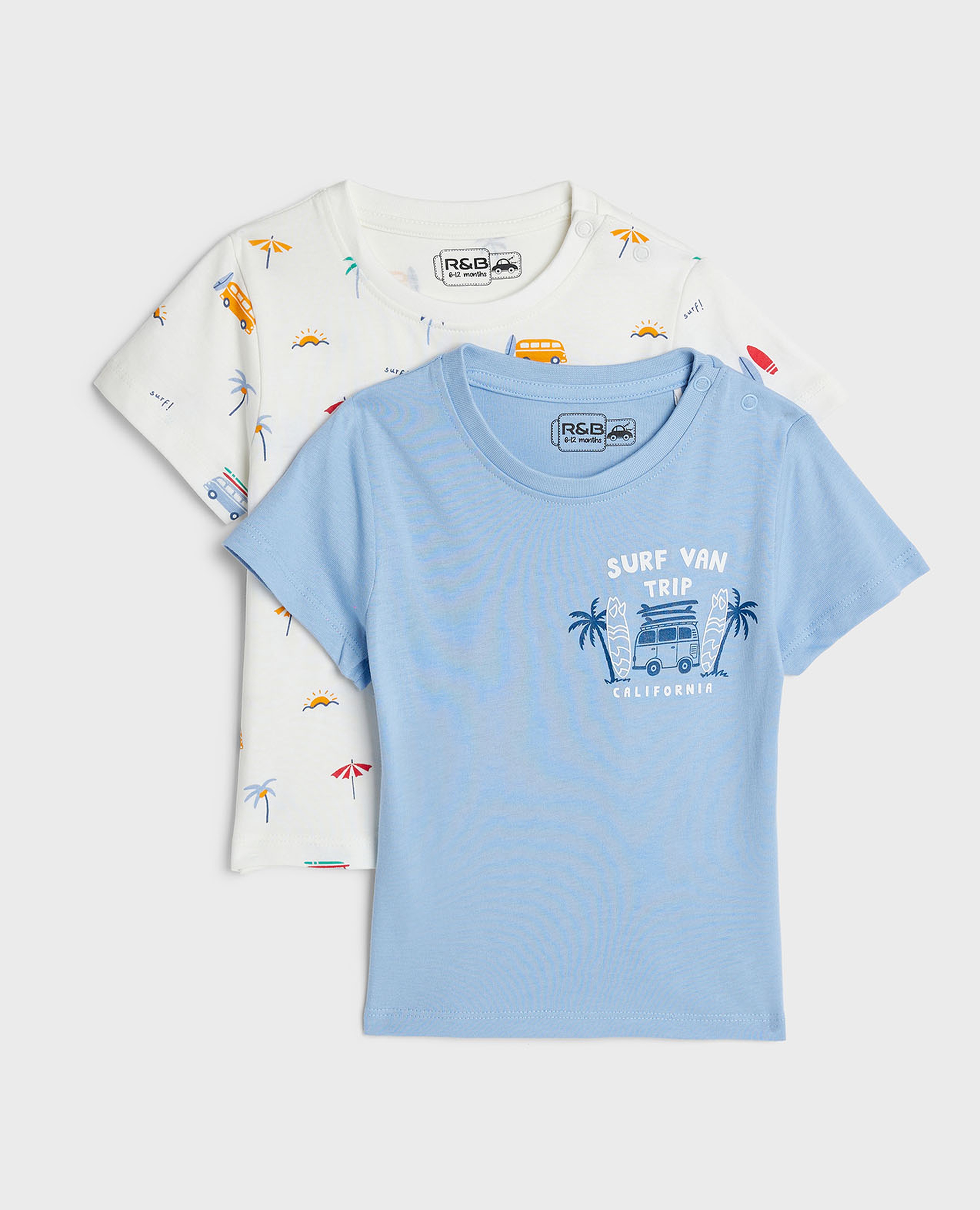 تيشيرت بطبعة - قطعتين