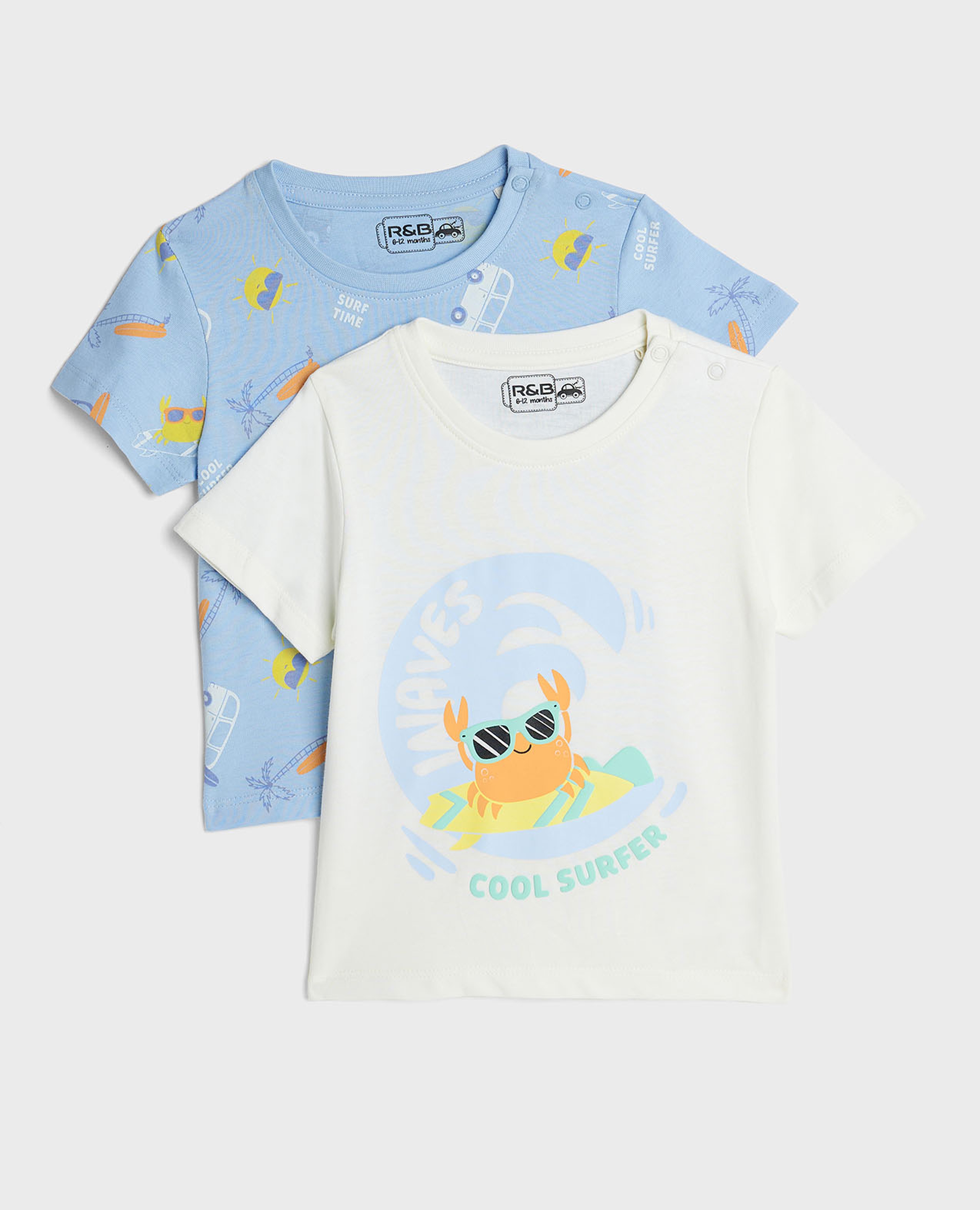 تيشيرت بطبعة - قطعتين