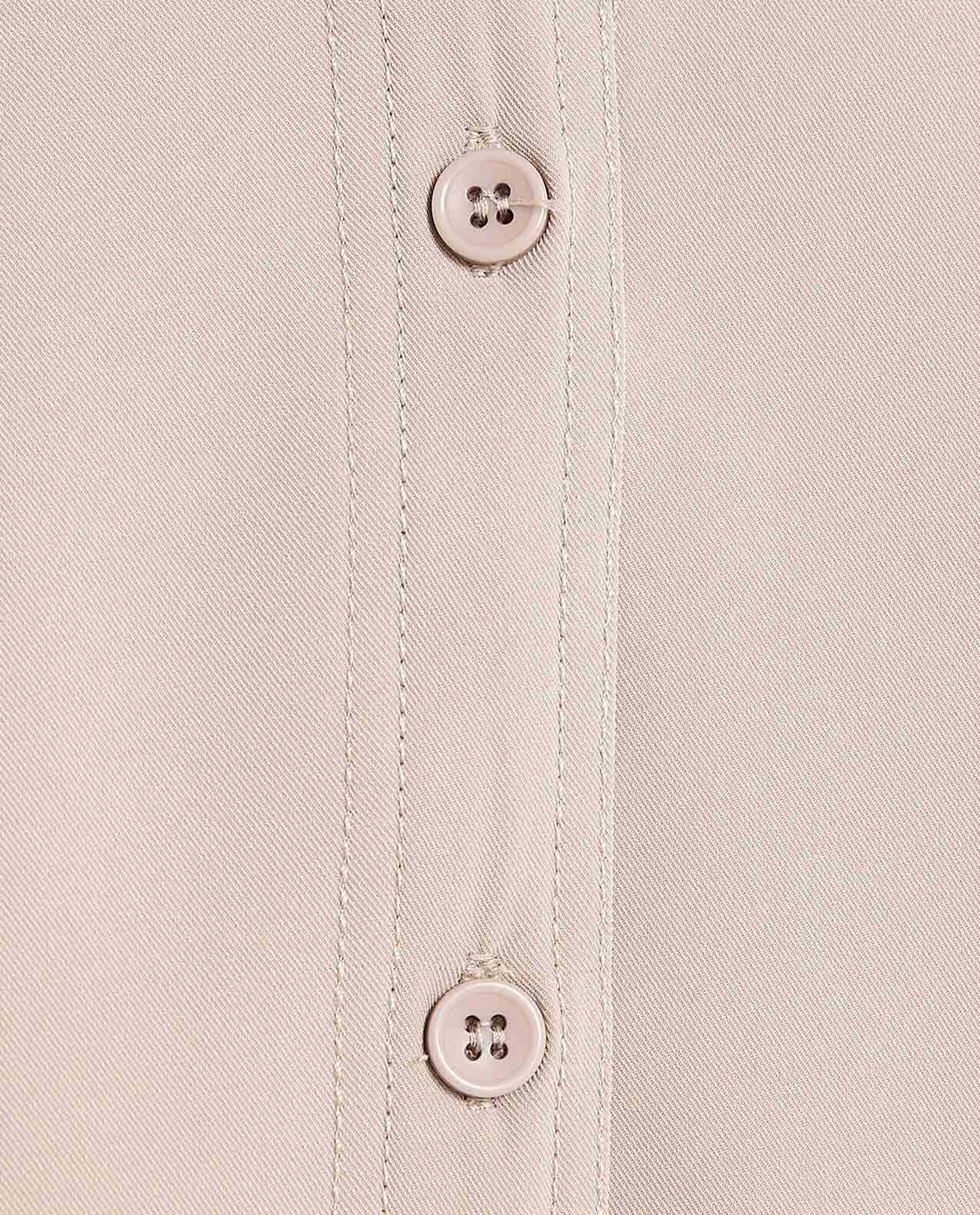 Solid Shirt with Classic Collar and 3/4 Sleeves