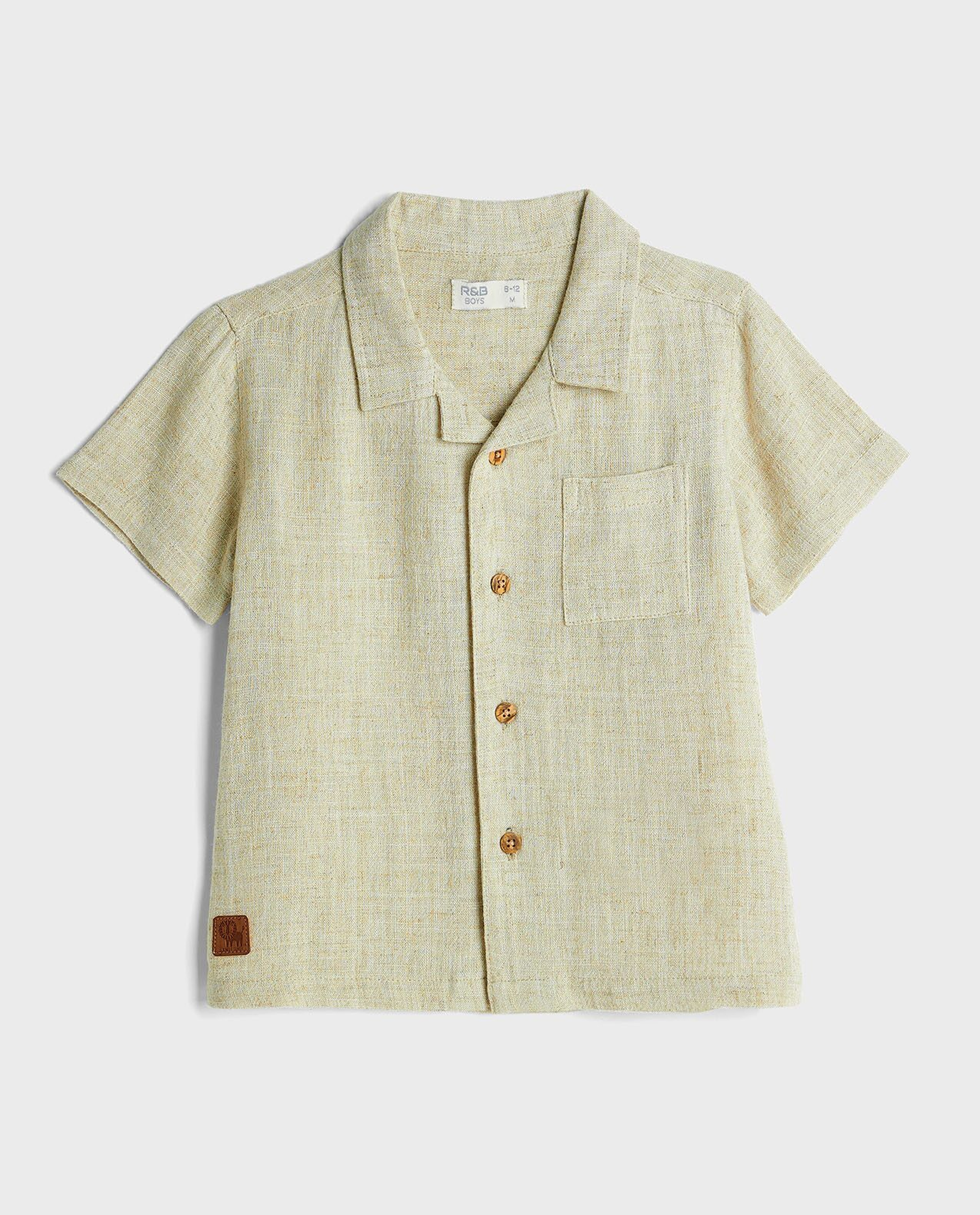 Textured Shirt and Shorts Set