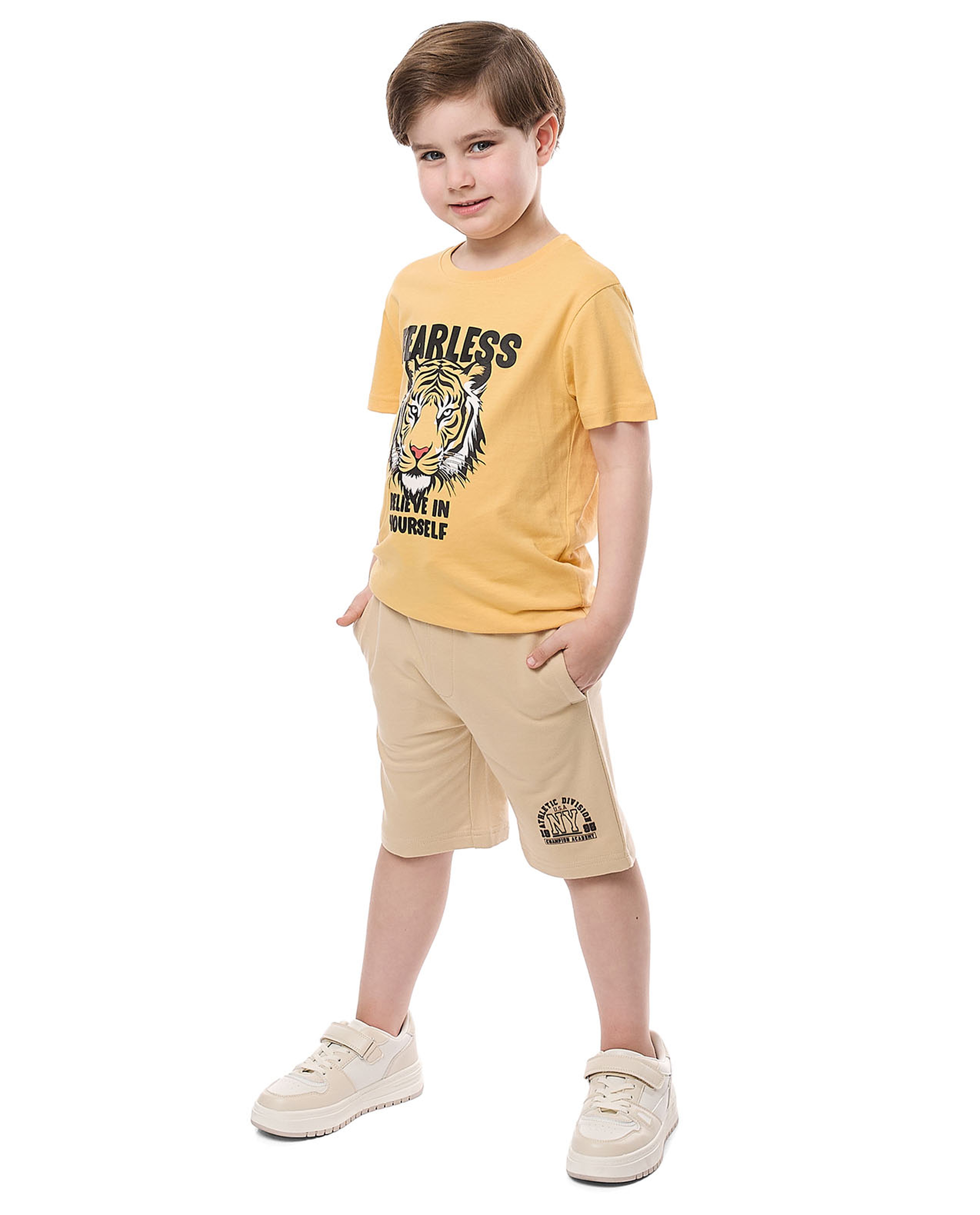 Printed Shorts with Drawstring Closure