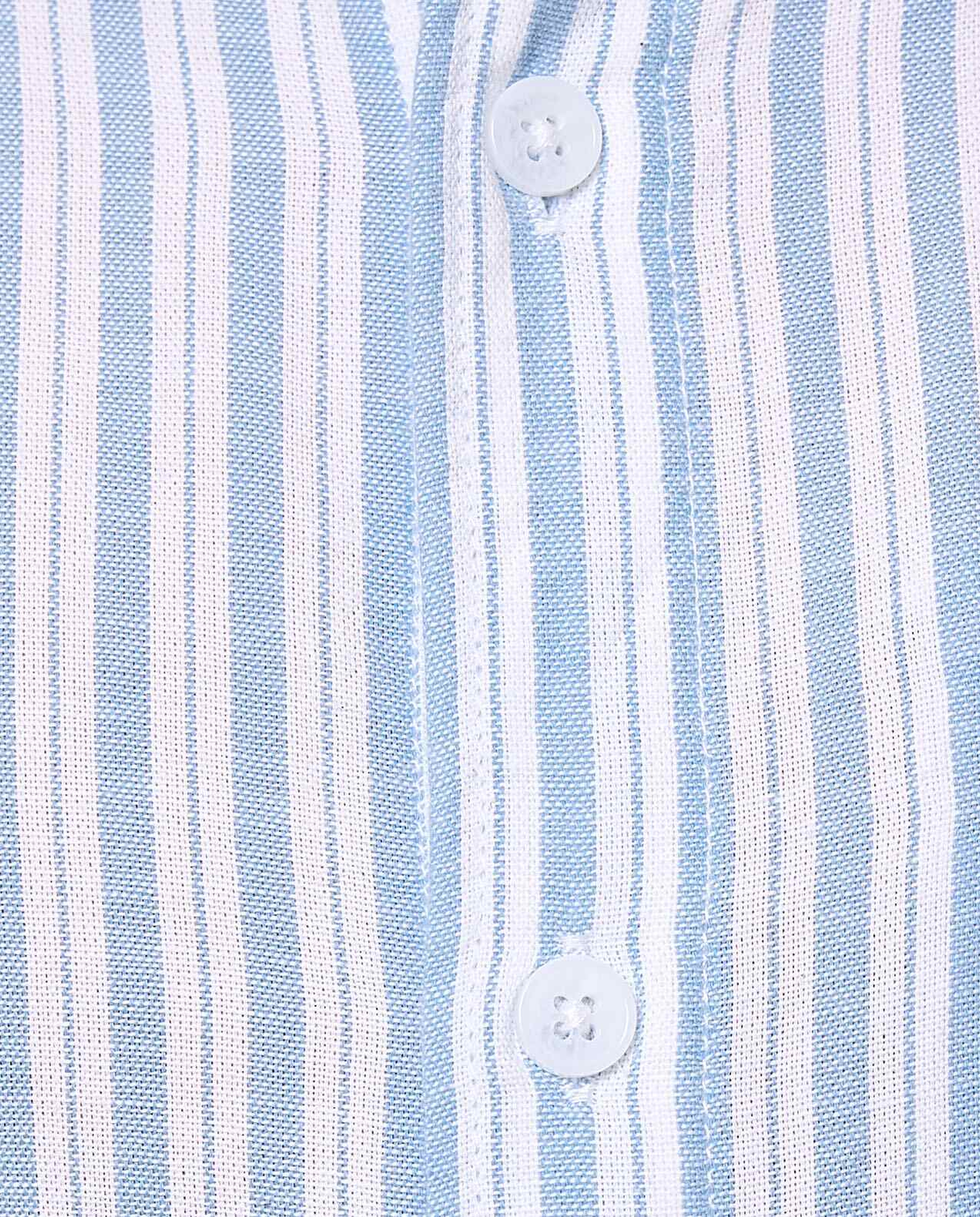 Striped Shirt with Classic Collar and Long Sleeves