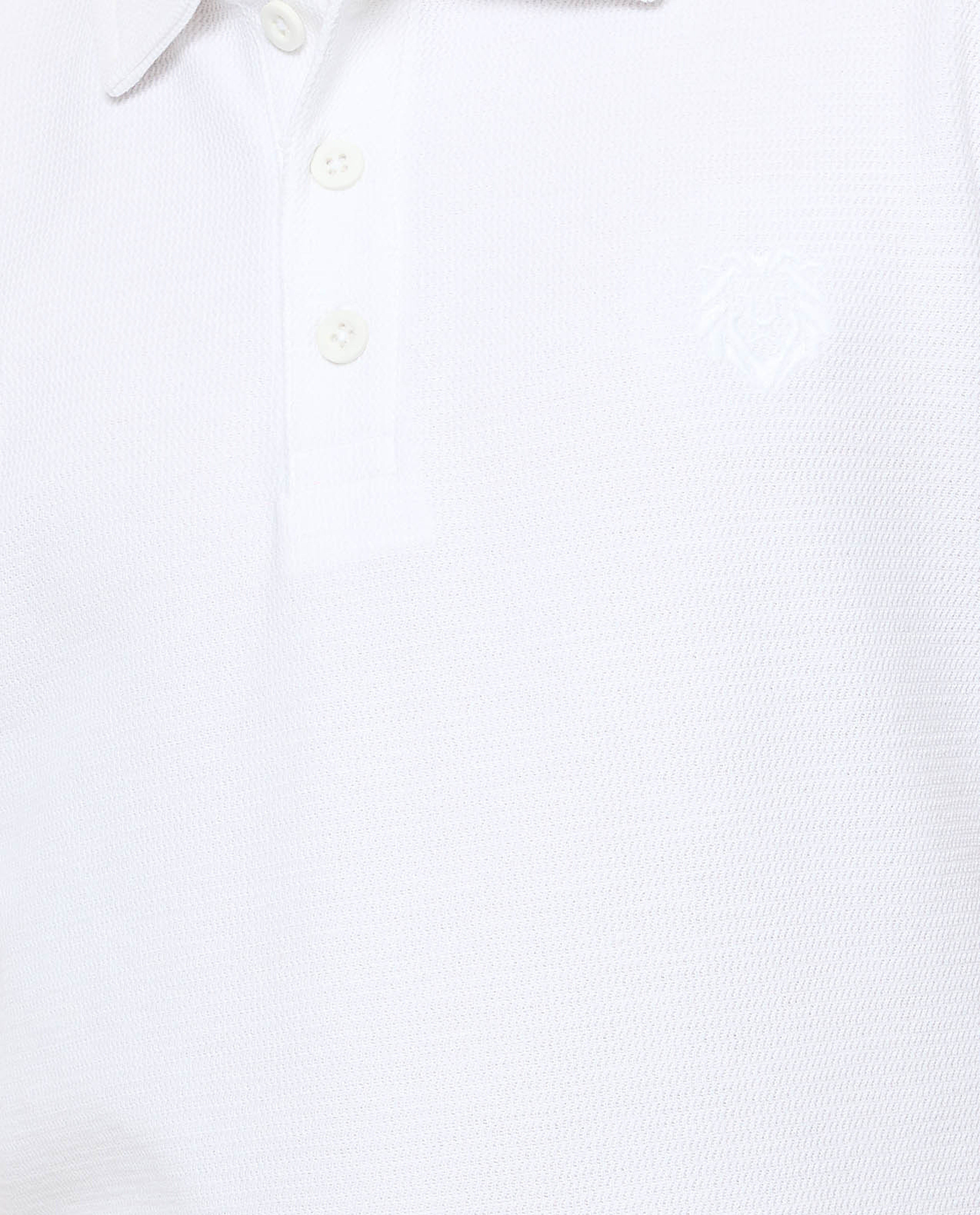 Textured Polo T-Shirt with Short Sleeves