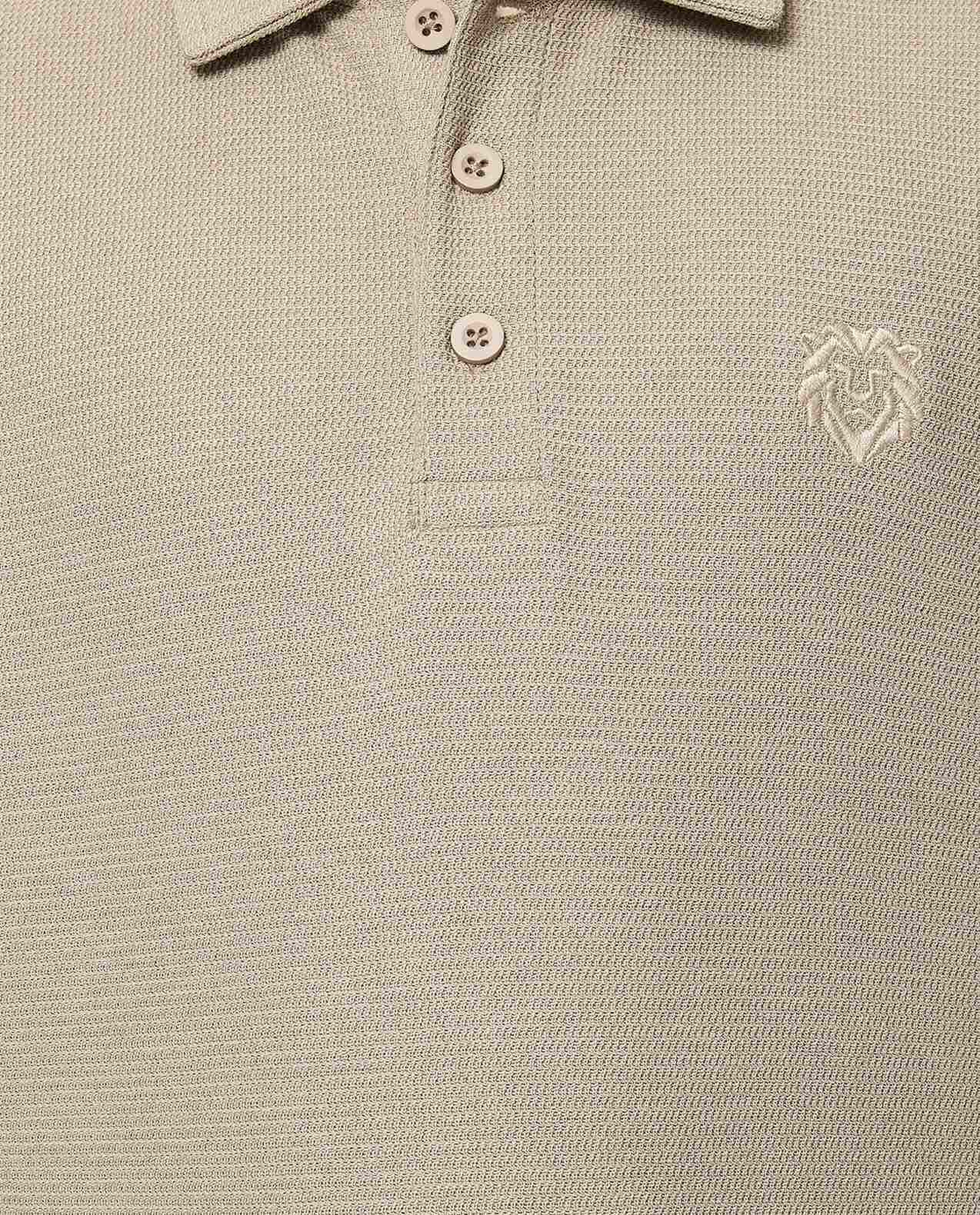 Textured Polo T-Shirt with Short Sleeves