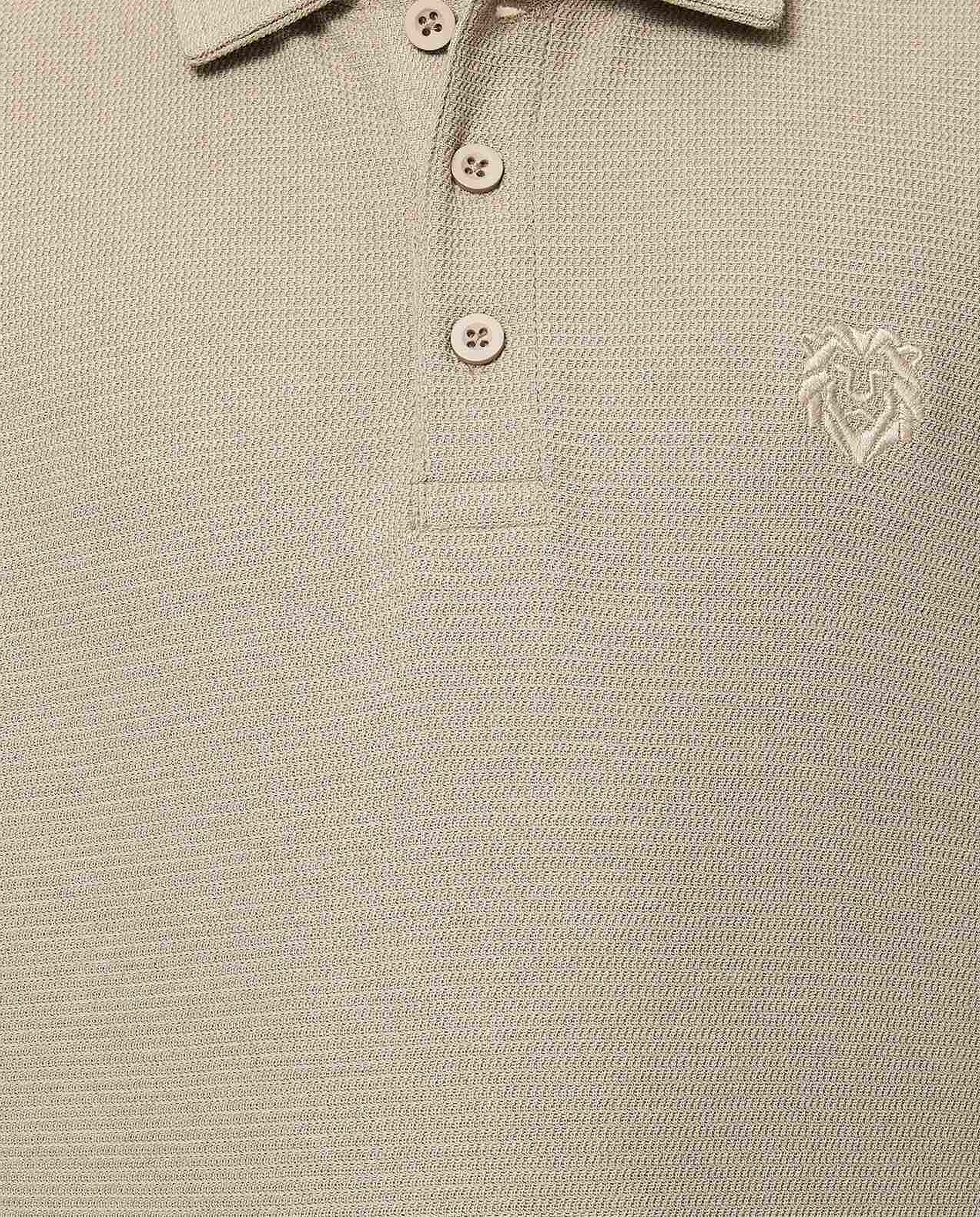 Textured Polo T-Shirt with Short Sleeves