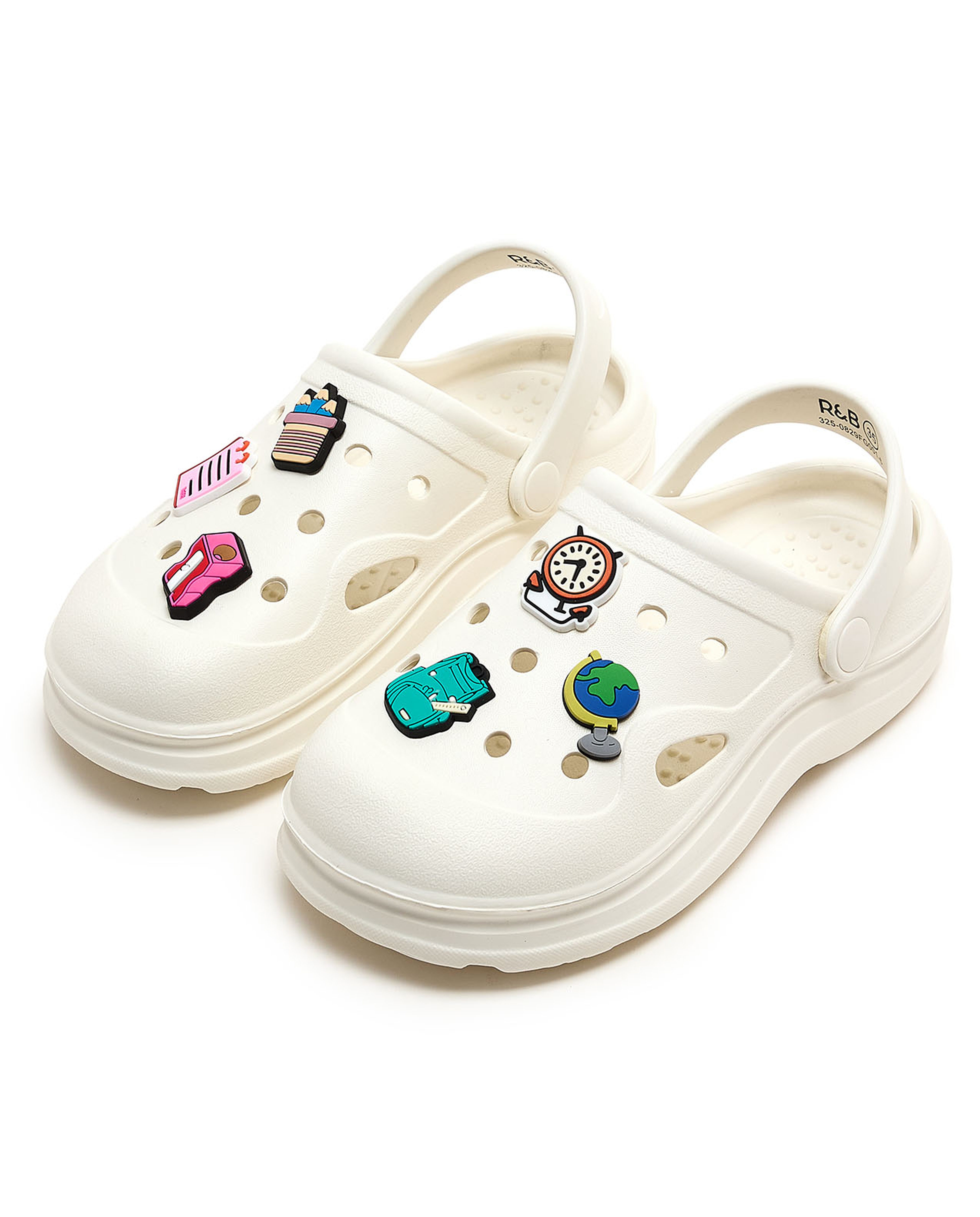 Slingback Clogs with Charm