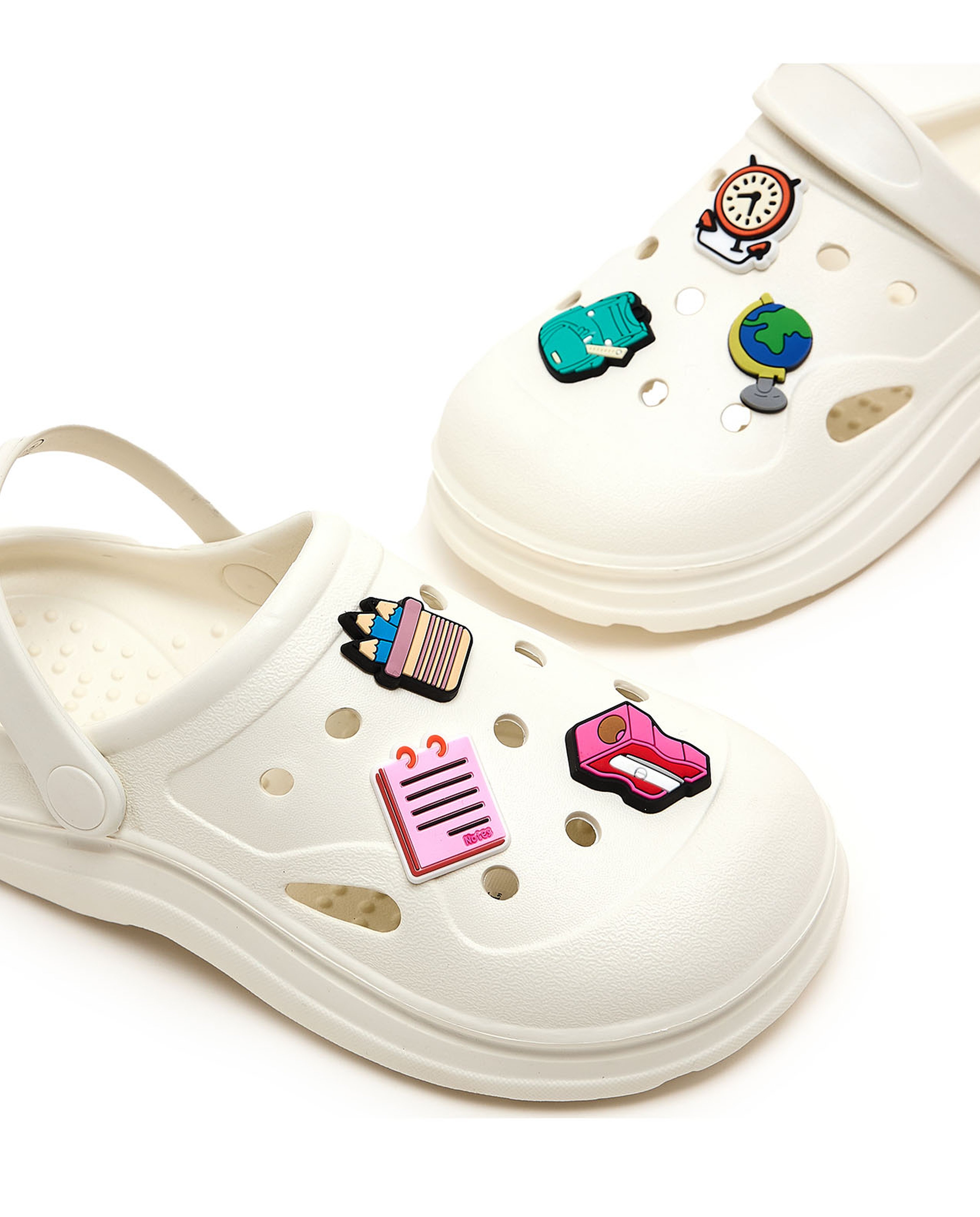 Slingback Clogs with Charm