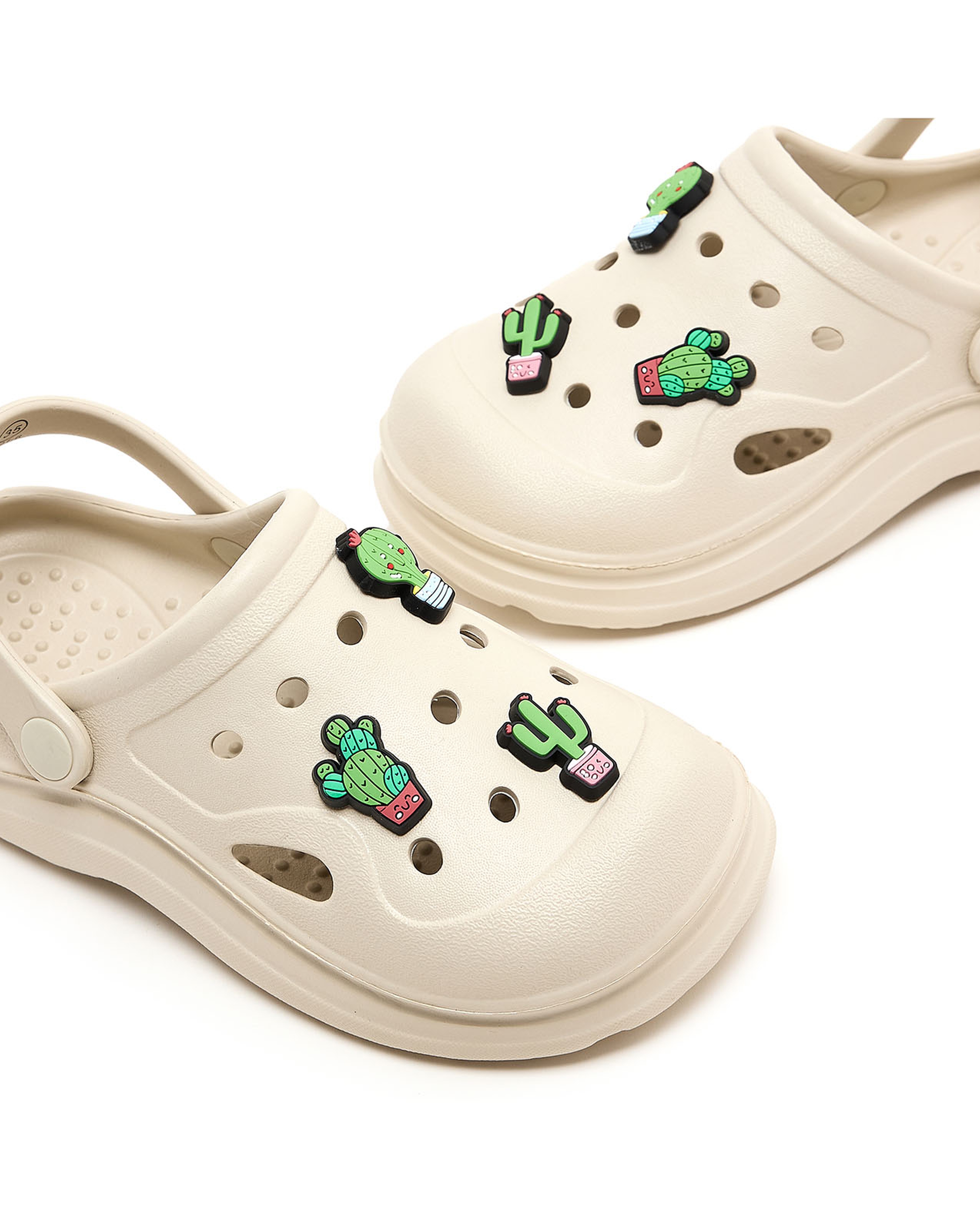 Slingback Clogs with Charm