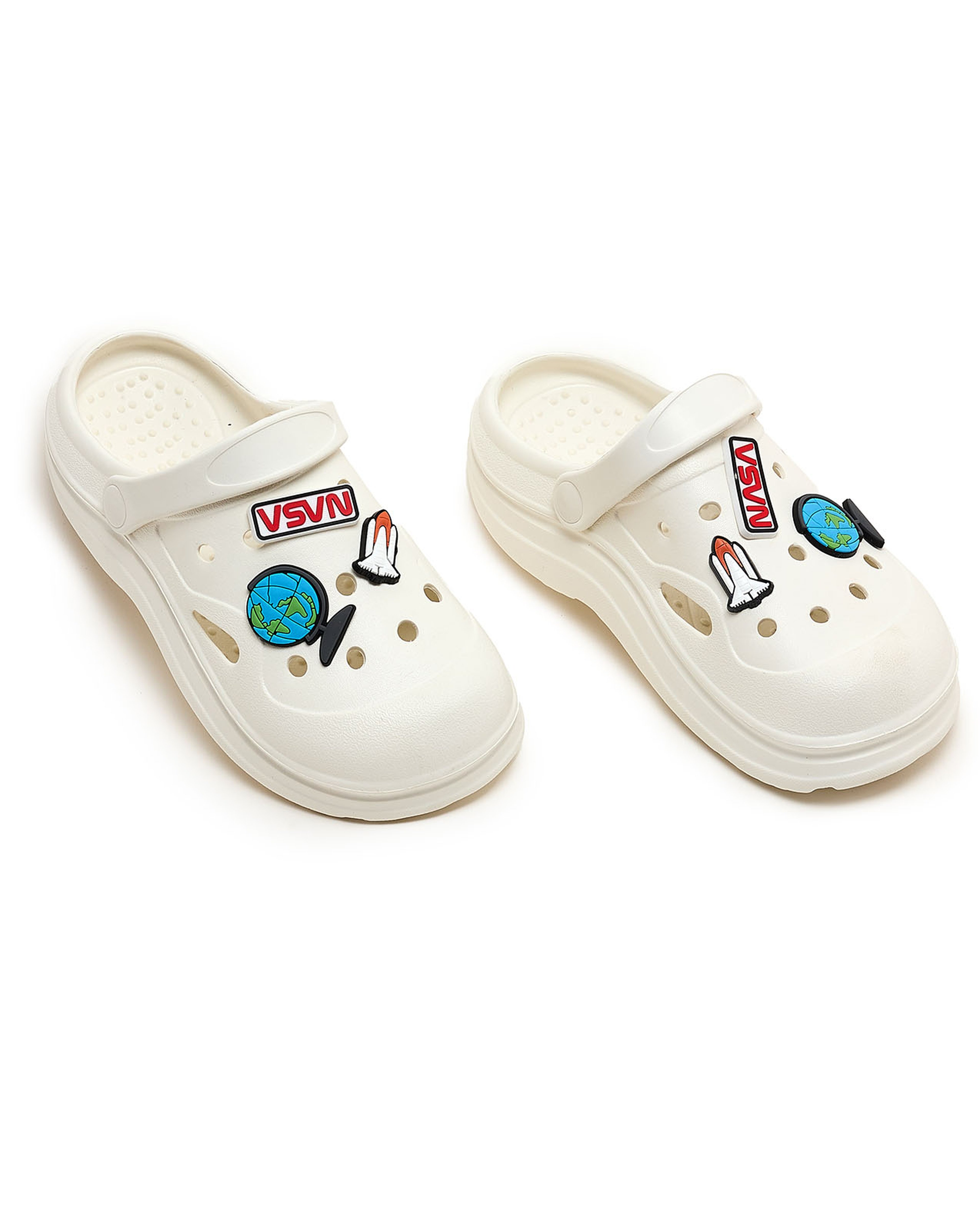 Slingback Clogs with Charm