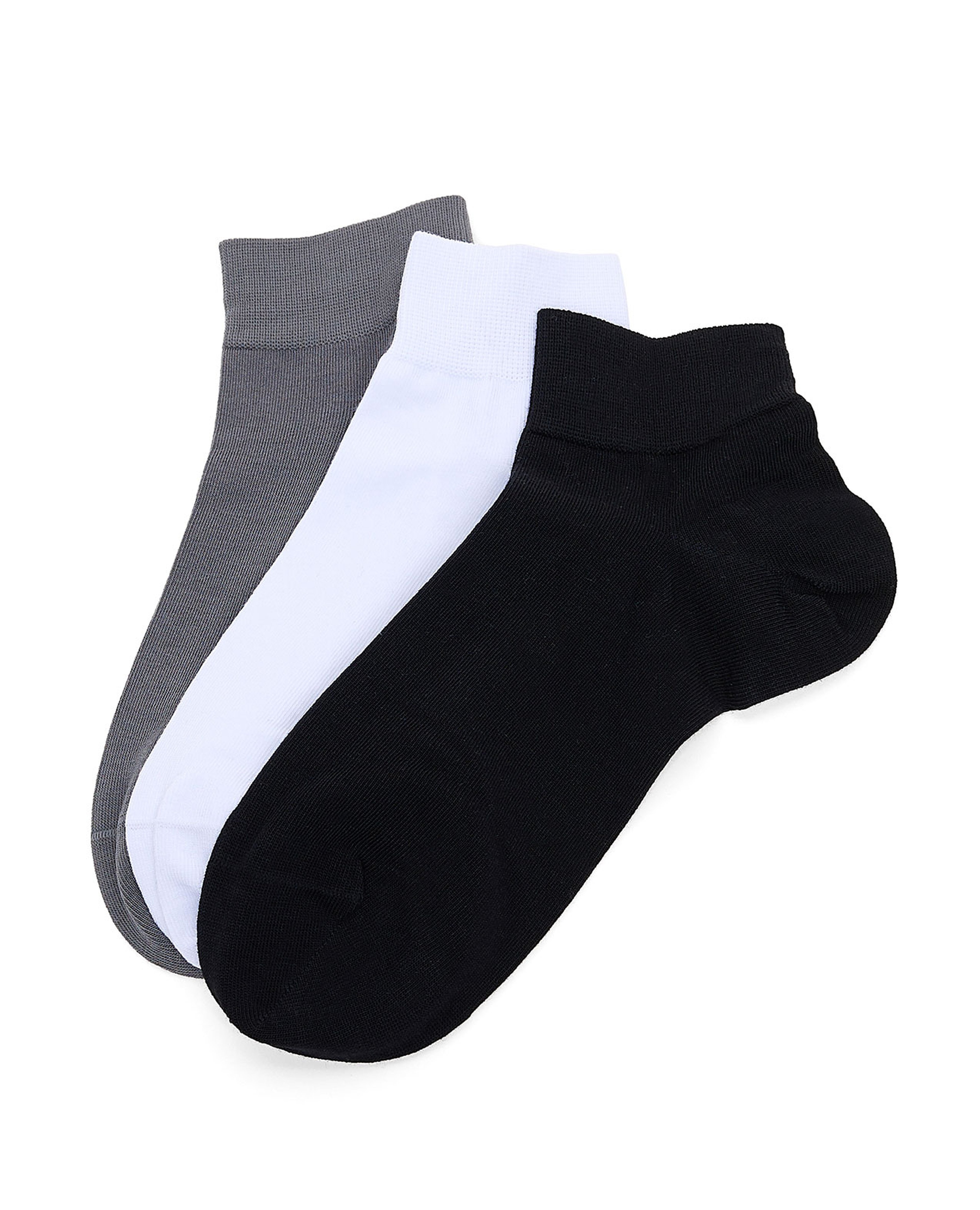 3 Pack Solid Ankle Socks