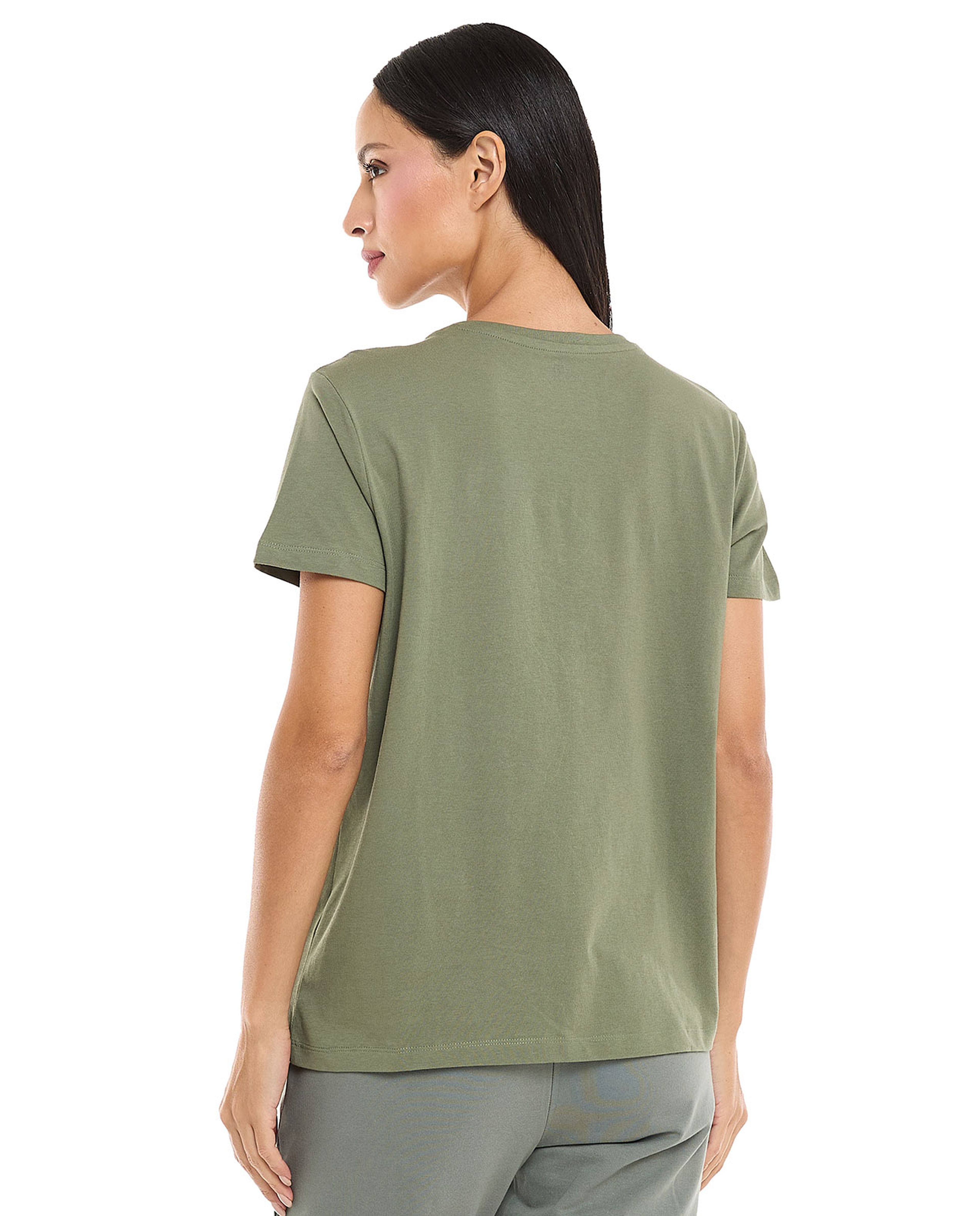 Embellished T-Shirt with Crew Neck and Short Sleeves