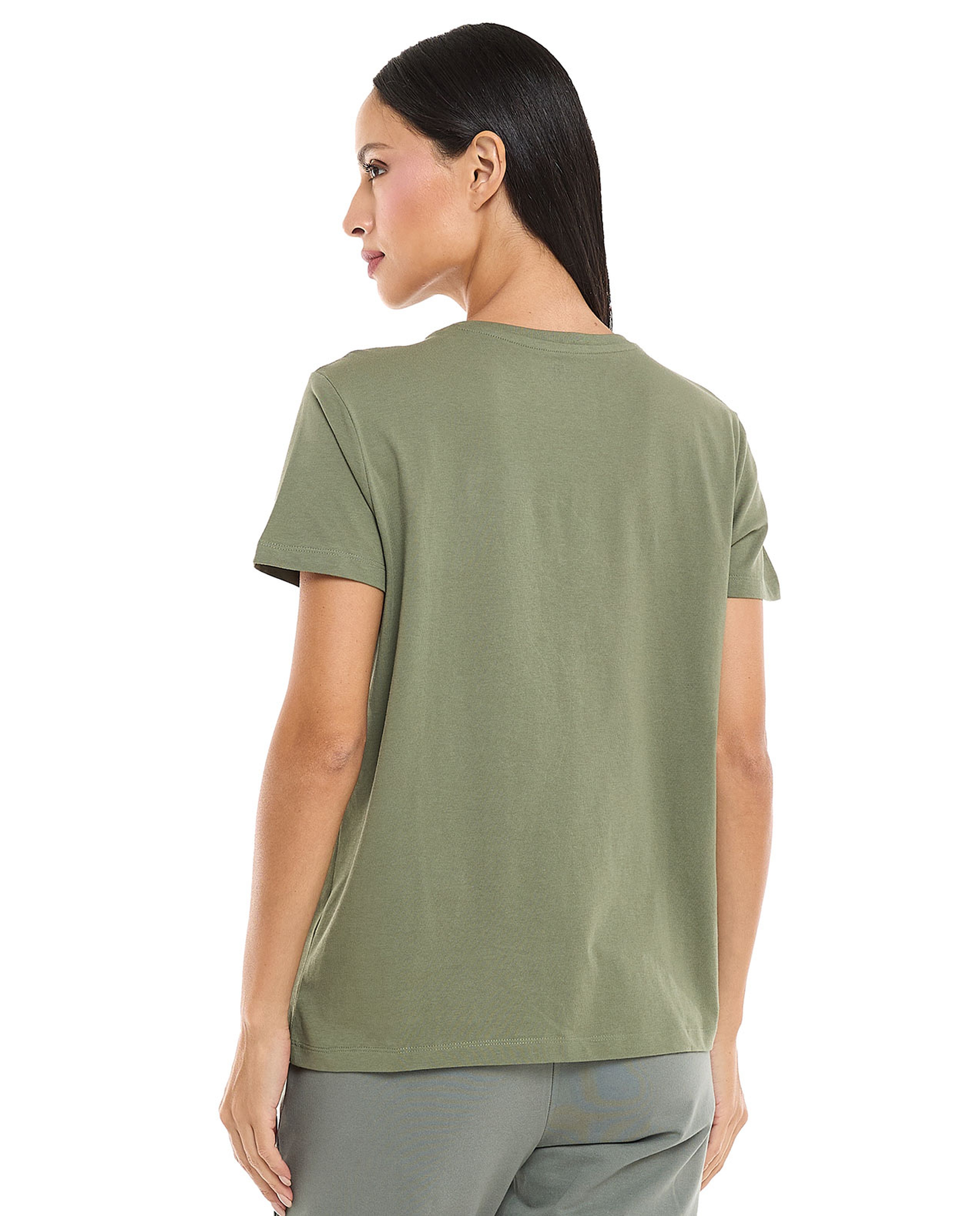 Embellished T-Shirt with Crew Neck and Short Sleeves