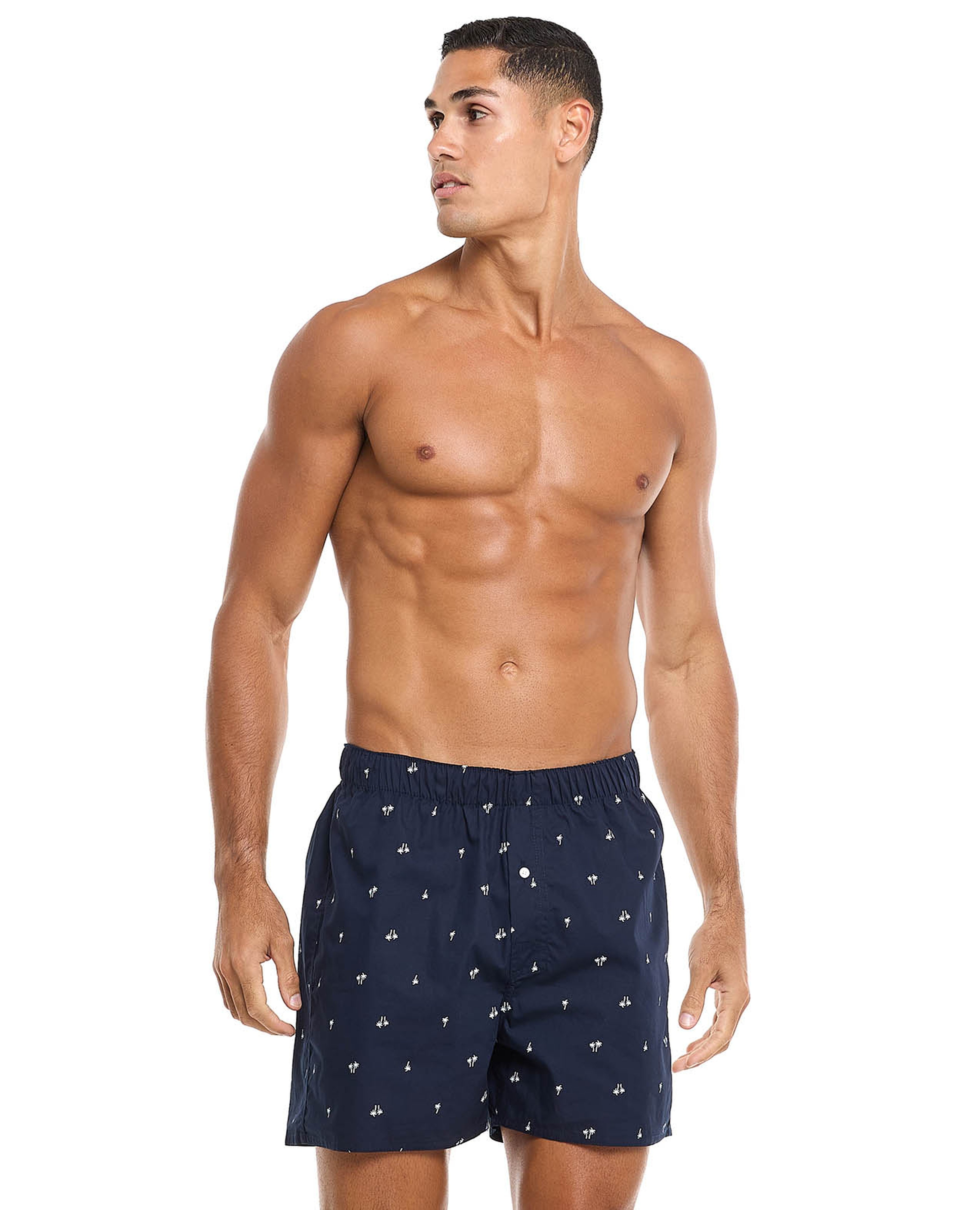 Patterned Boxers with Elastic Waist