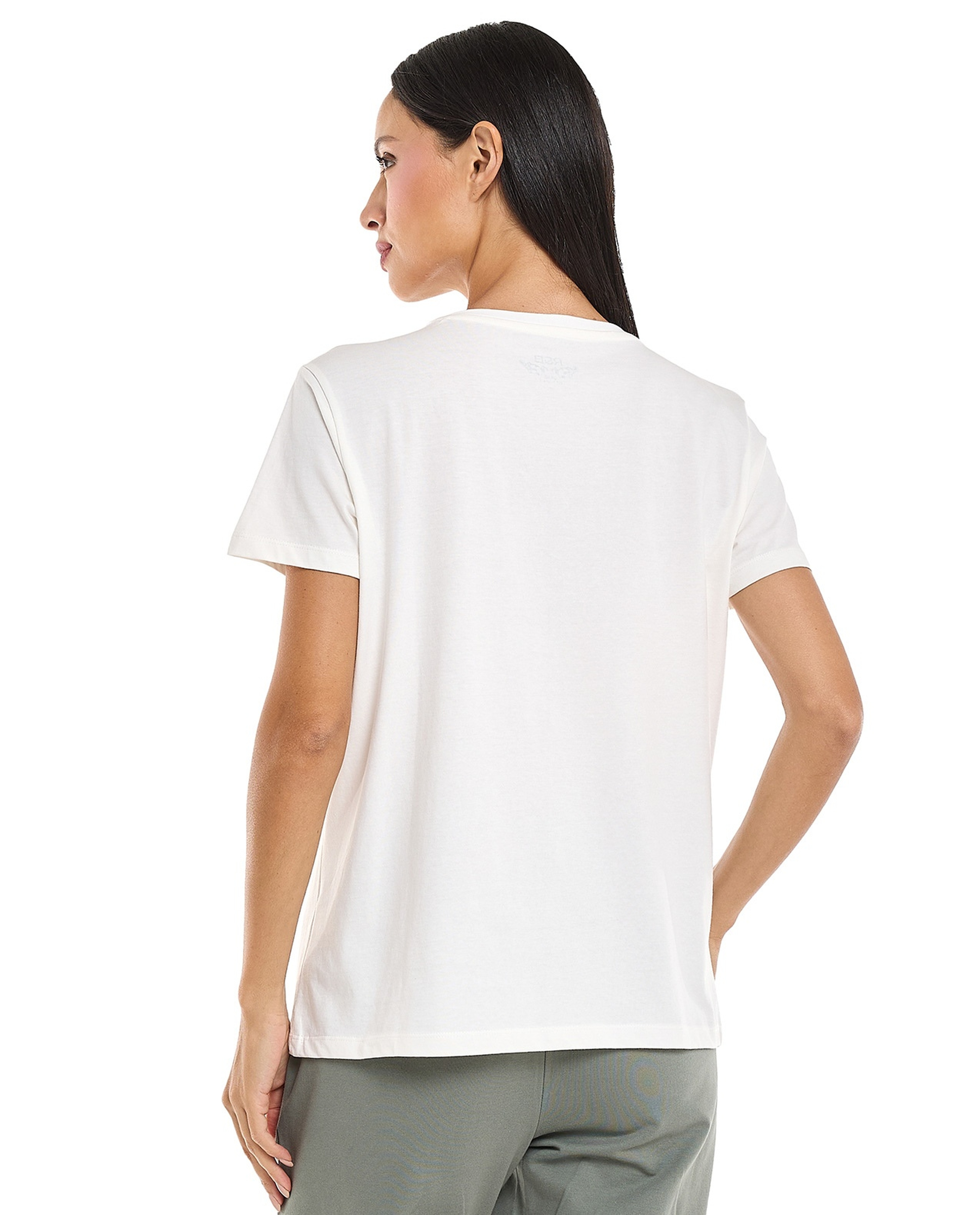 Embellished T-Shirt with Crew Neck and Short Sleeves
