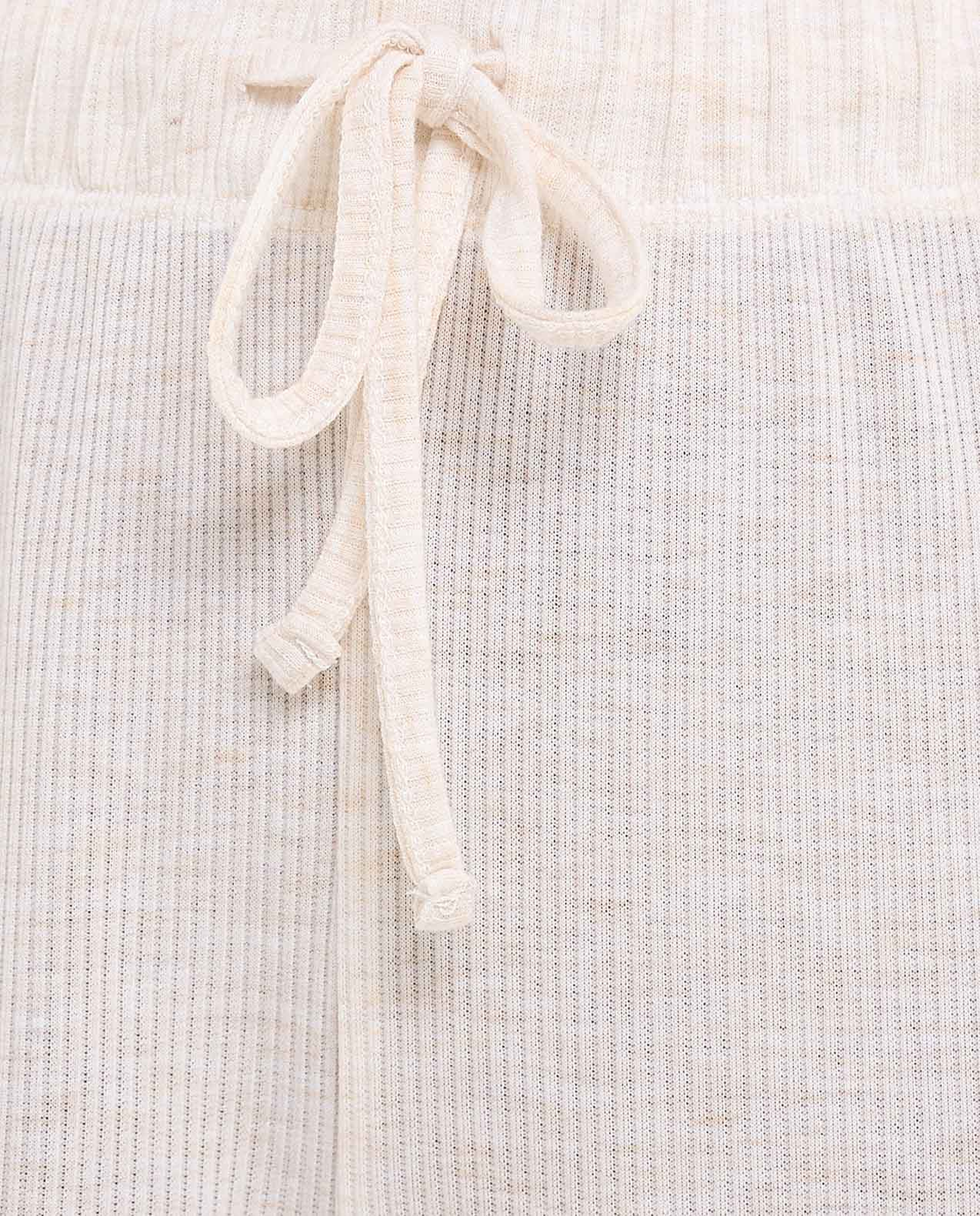 Ribbed Lounge Pants with Drawstring Waist