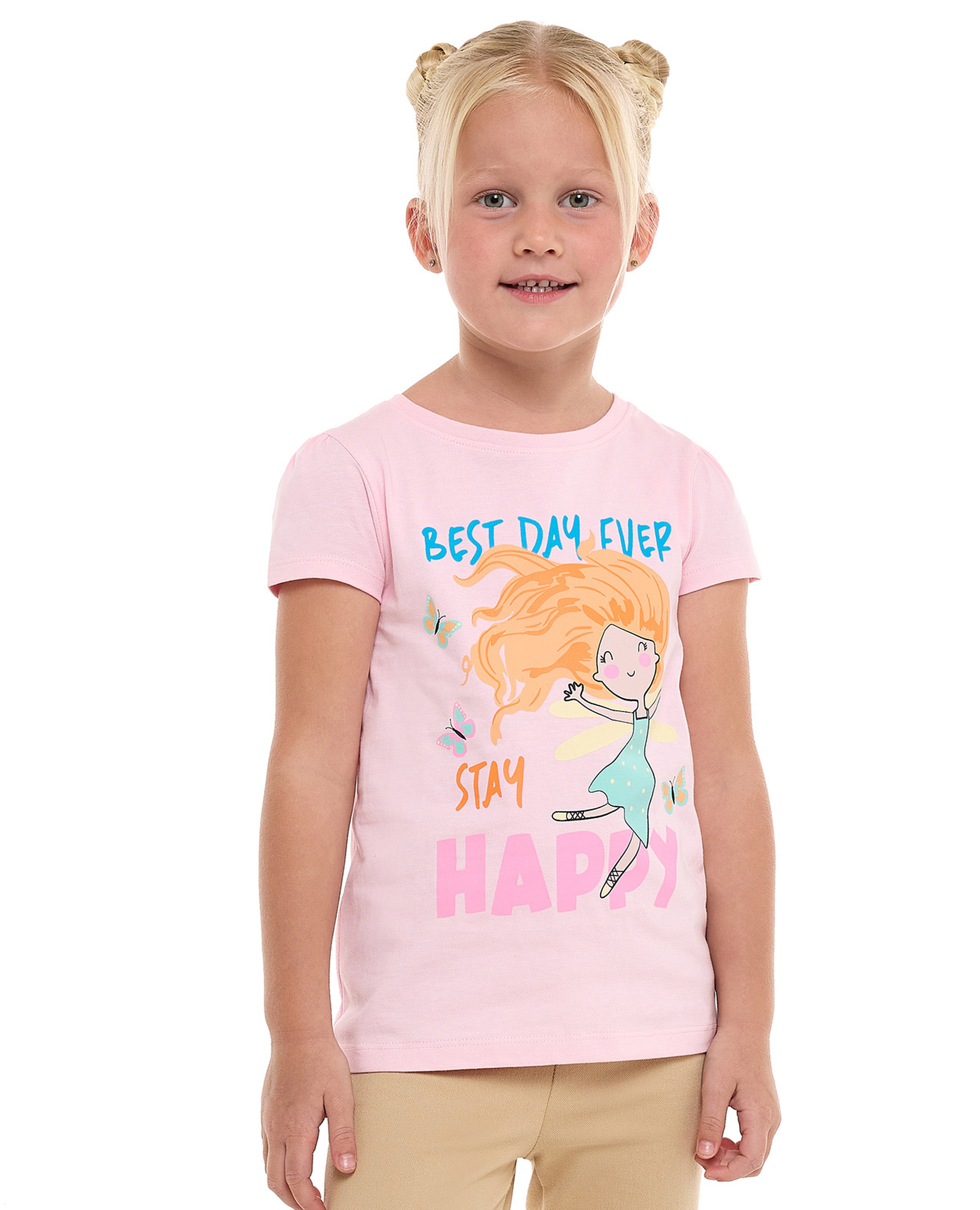 Printed T-Shirt with Crew Neck and Short Sleeves