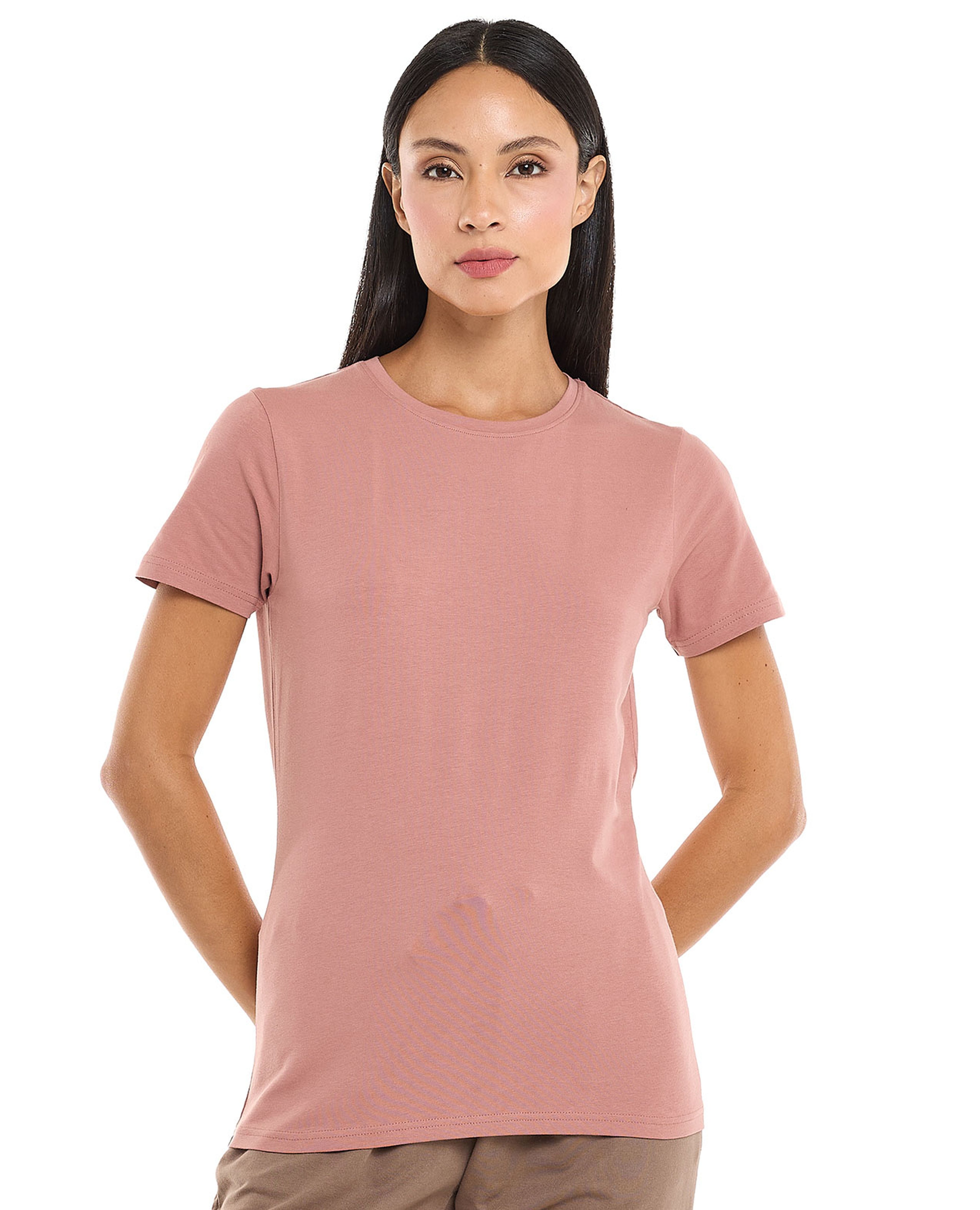 Solid T-Shirt with Crew Neck and Short Sleeves