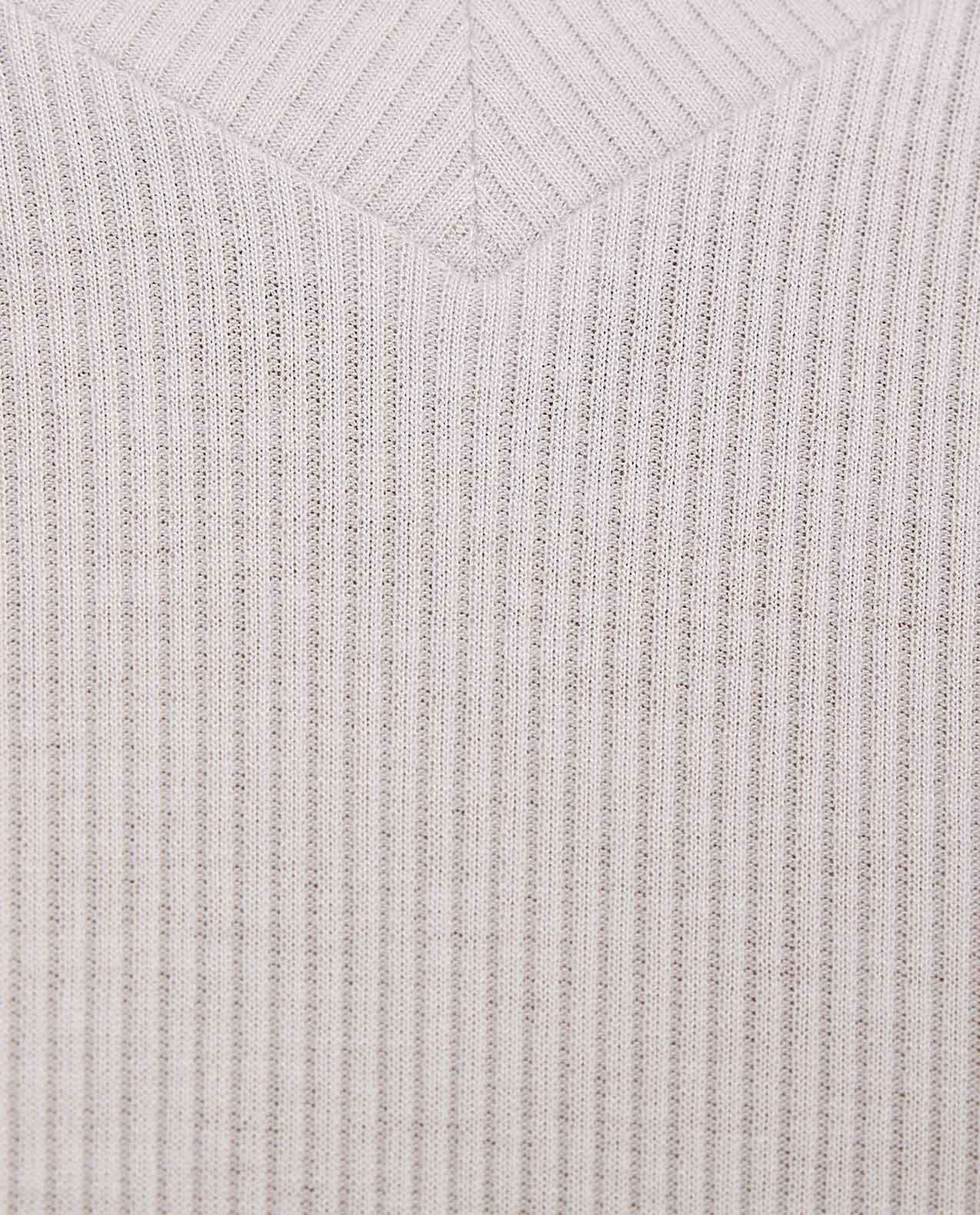 Ribbed Sleep T-Shirt with V-Neck and Short Sleeves