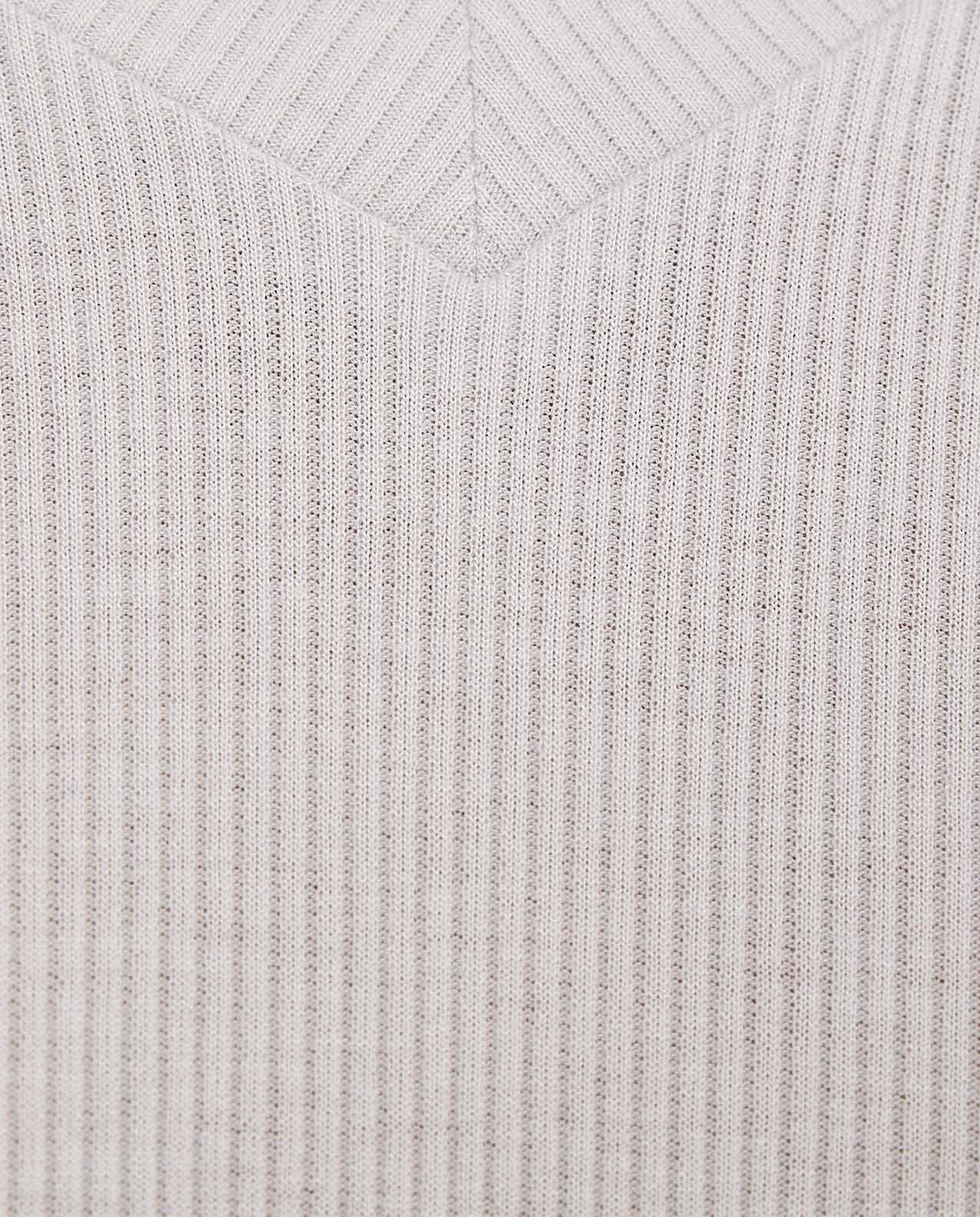 Ribbed Sleep T-Shirt with V-Neck and Short Sleeves