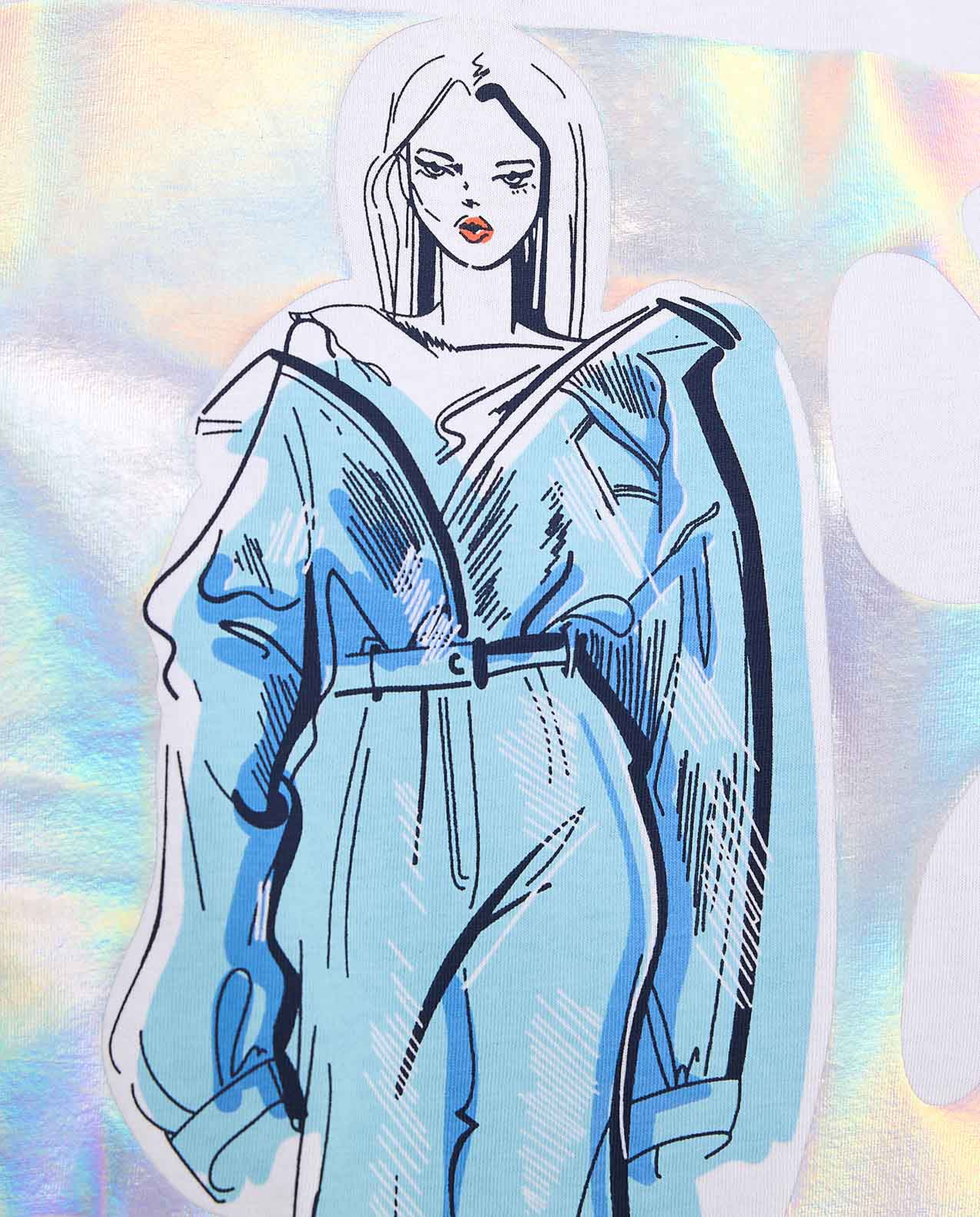 Printed T-Shirt with Crew Neck and Short Sleeves