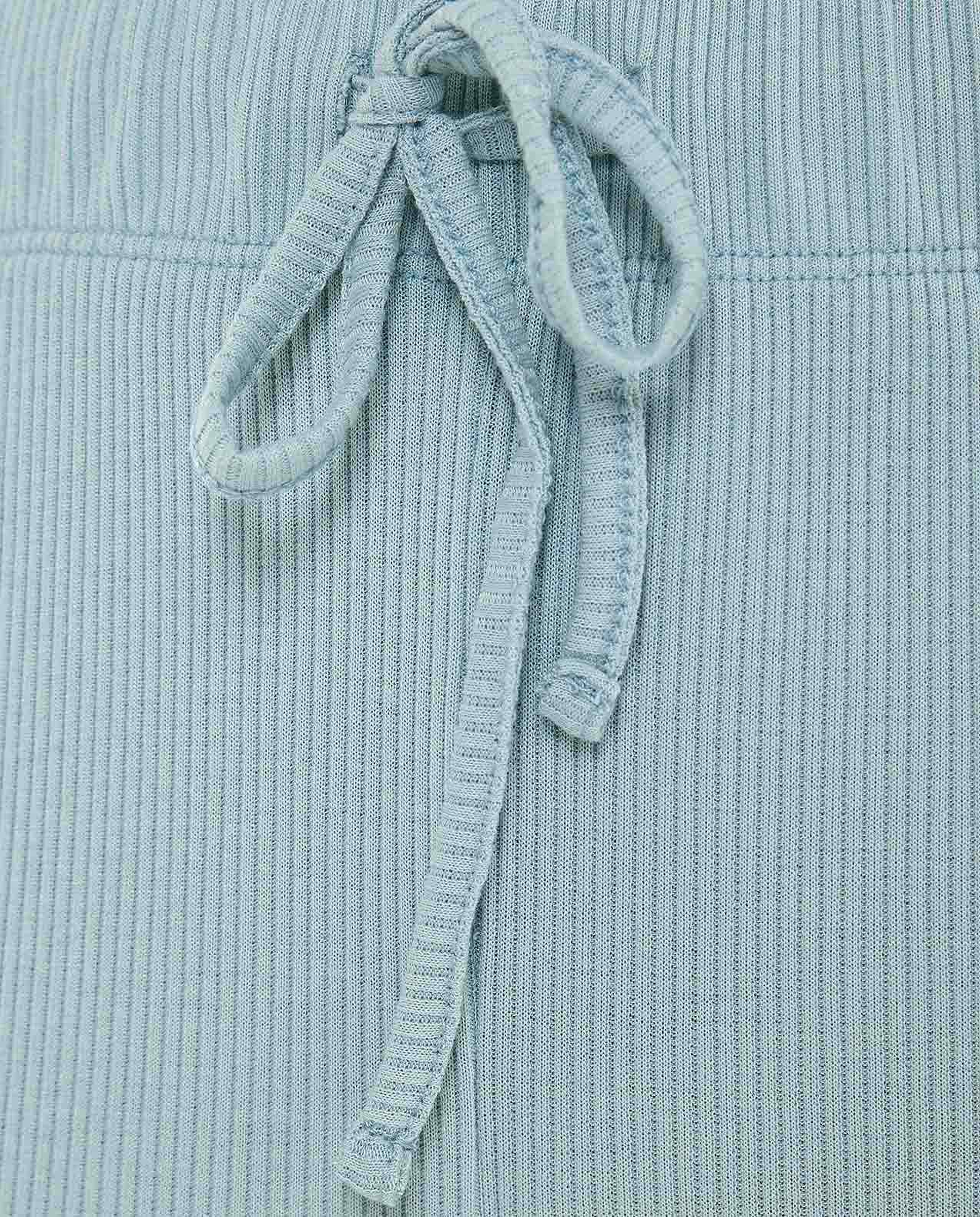 Ribbed Lounge Pants with Drawstring Waist