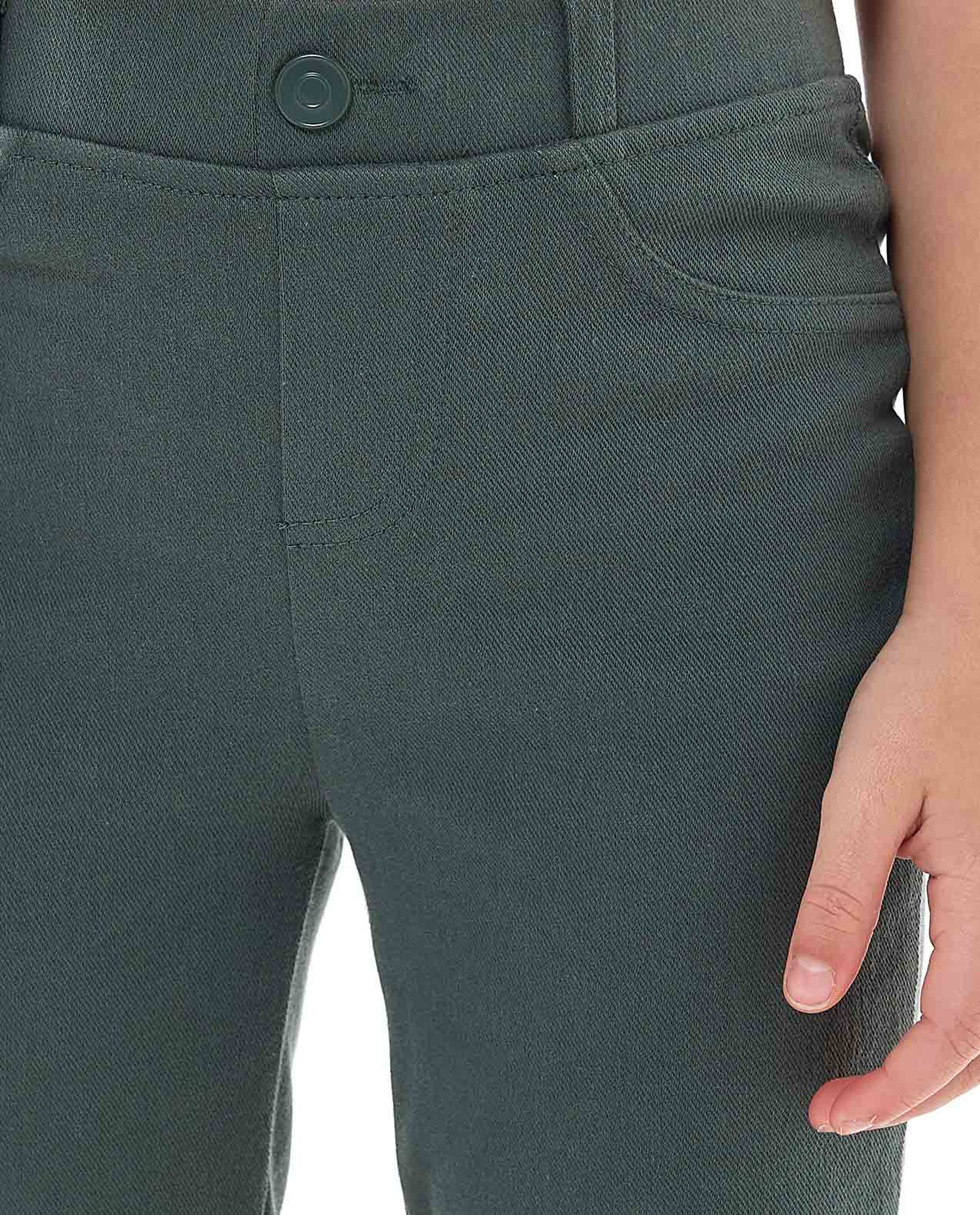 Solid Skinny Fit Pants with Elastic Waist