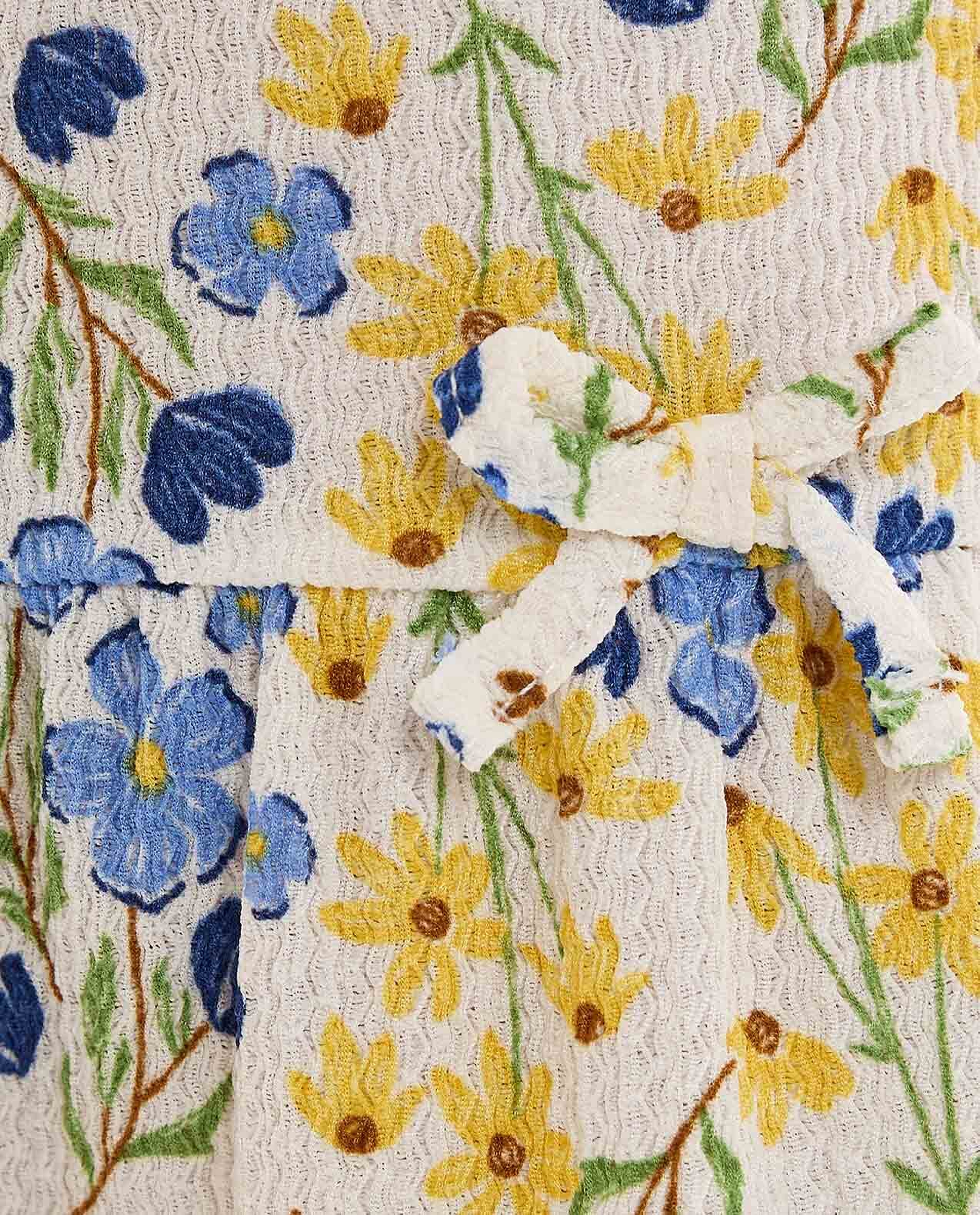 Floral Printed Tiered Dress with Crew Neck and Short Sleeves